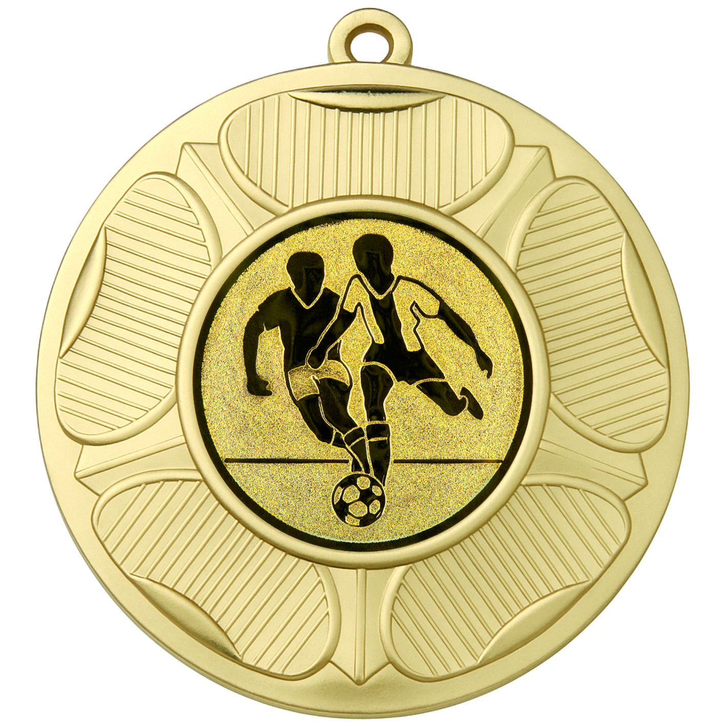 Gold Tudor Rose Male Football Medal-FREE Ribbon - BIE.M9458.01
