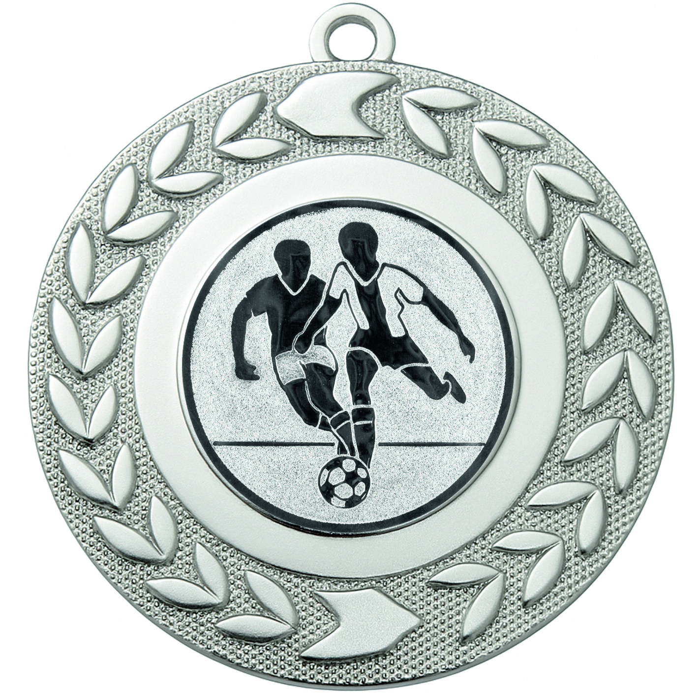 Silver Wreath Male Football Medal - FREE Ribbon - BIE.M9460.02