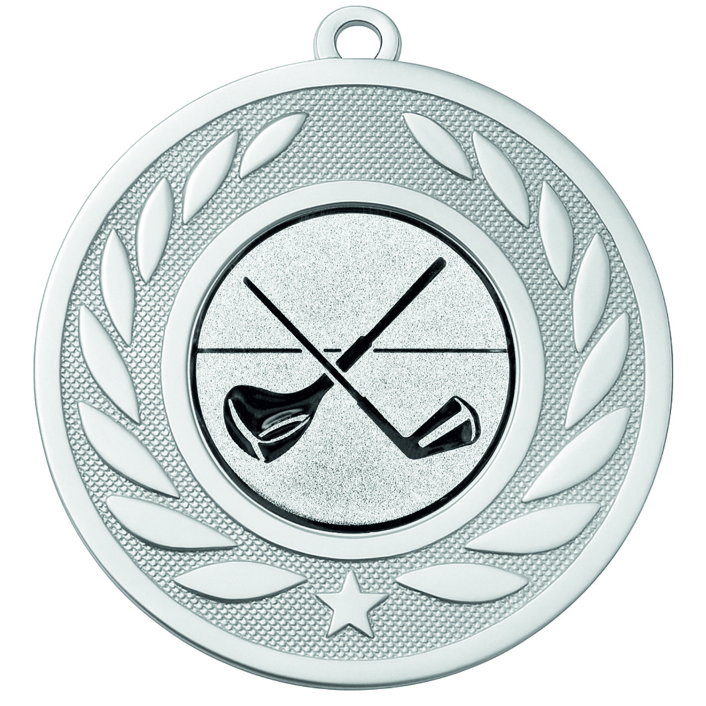 Silver Laurel Golf Clubs Medal - FREE Ribbon - BIE.M9459.02