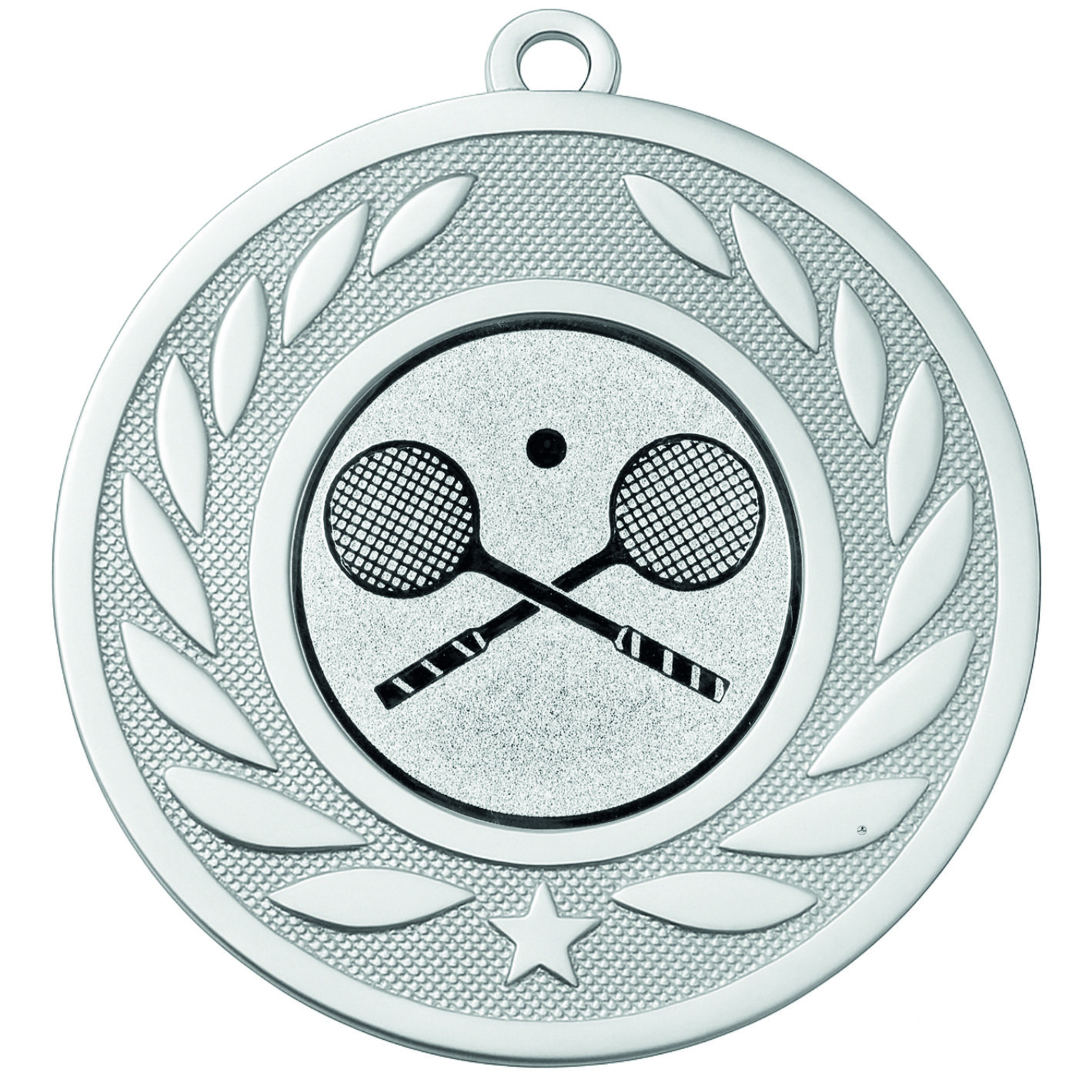 Silver Laurel Squash Medal-FREE Ribbon-M9459.02
