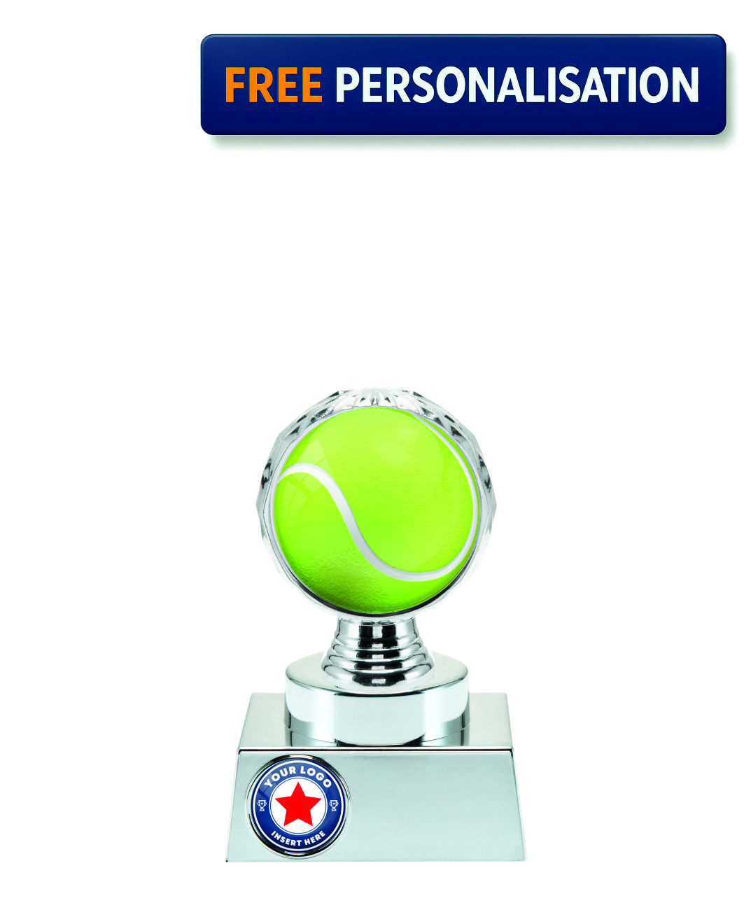 13.5cm SILVER SHINE TENNIS AWARD P514.02 + N31.02