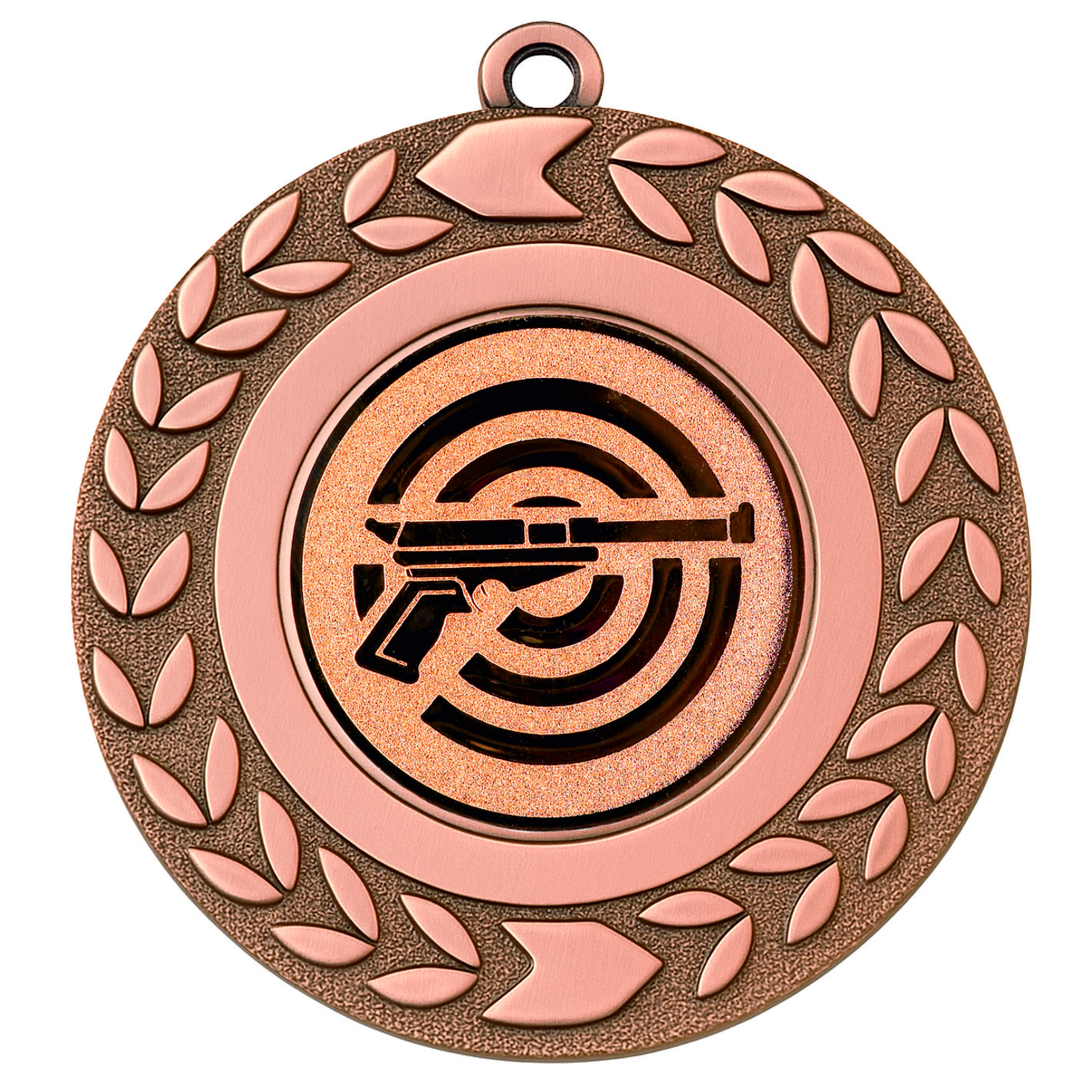 Bronze Wreath Pistol Shooting Medal - FREE Ribbon - BIE.M9460.03