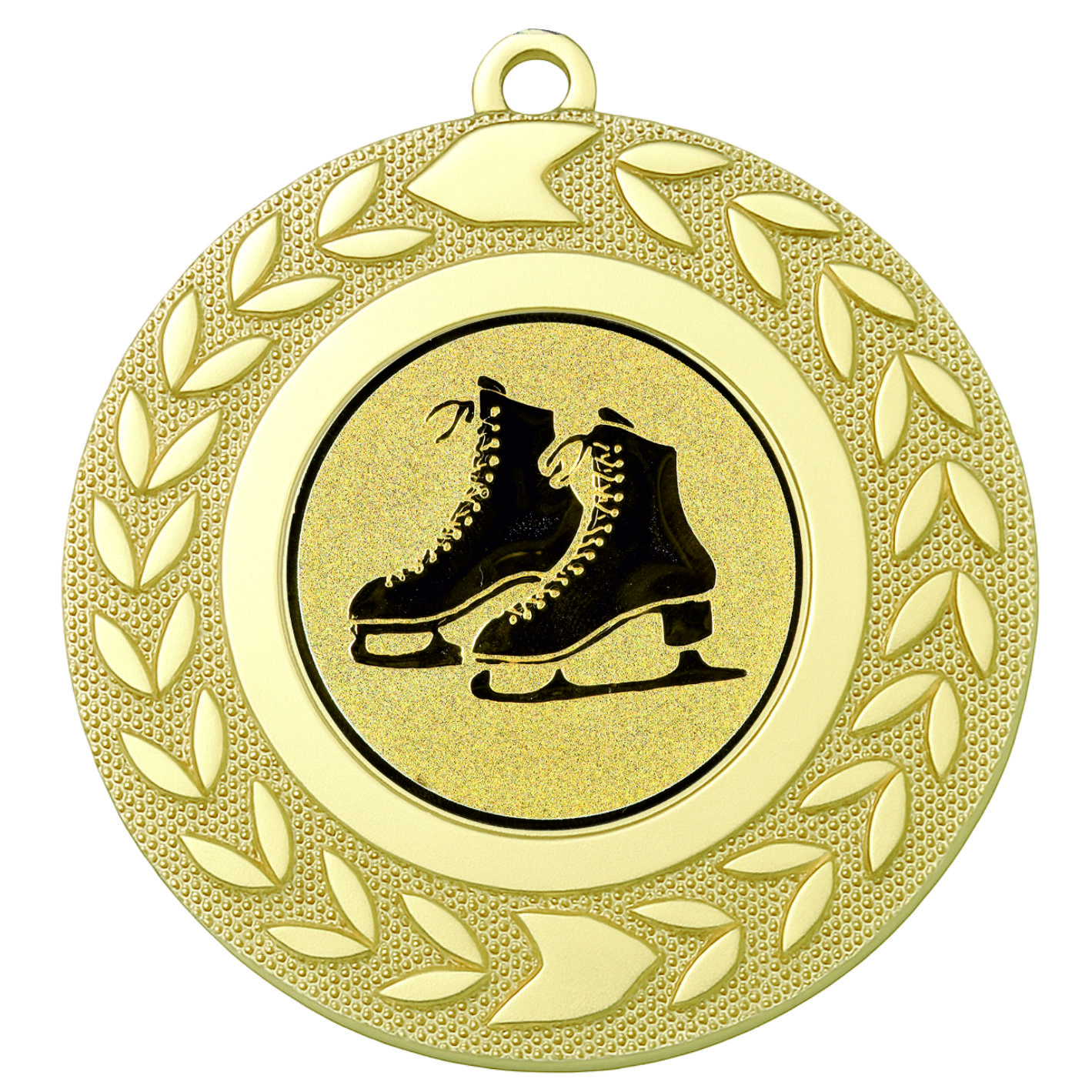 Gold Wreath Ice Skating Medal - FREE Ribbon - BIE.M9460.01