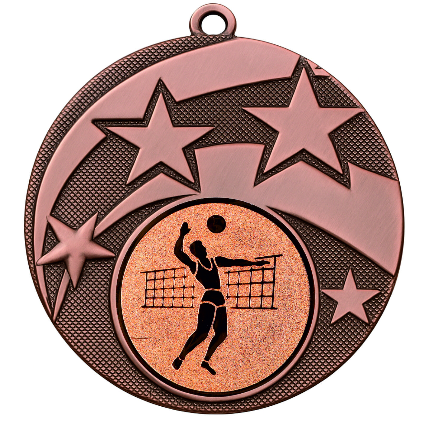 Bronze Star Male Volleyball Medal -FREE Ribbon -BIE.M9457.03