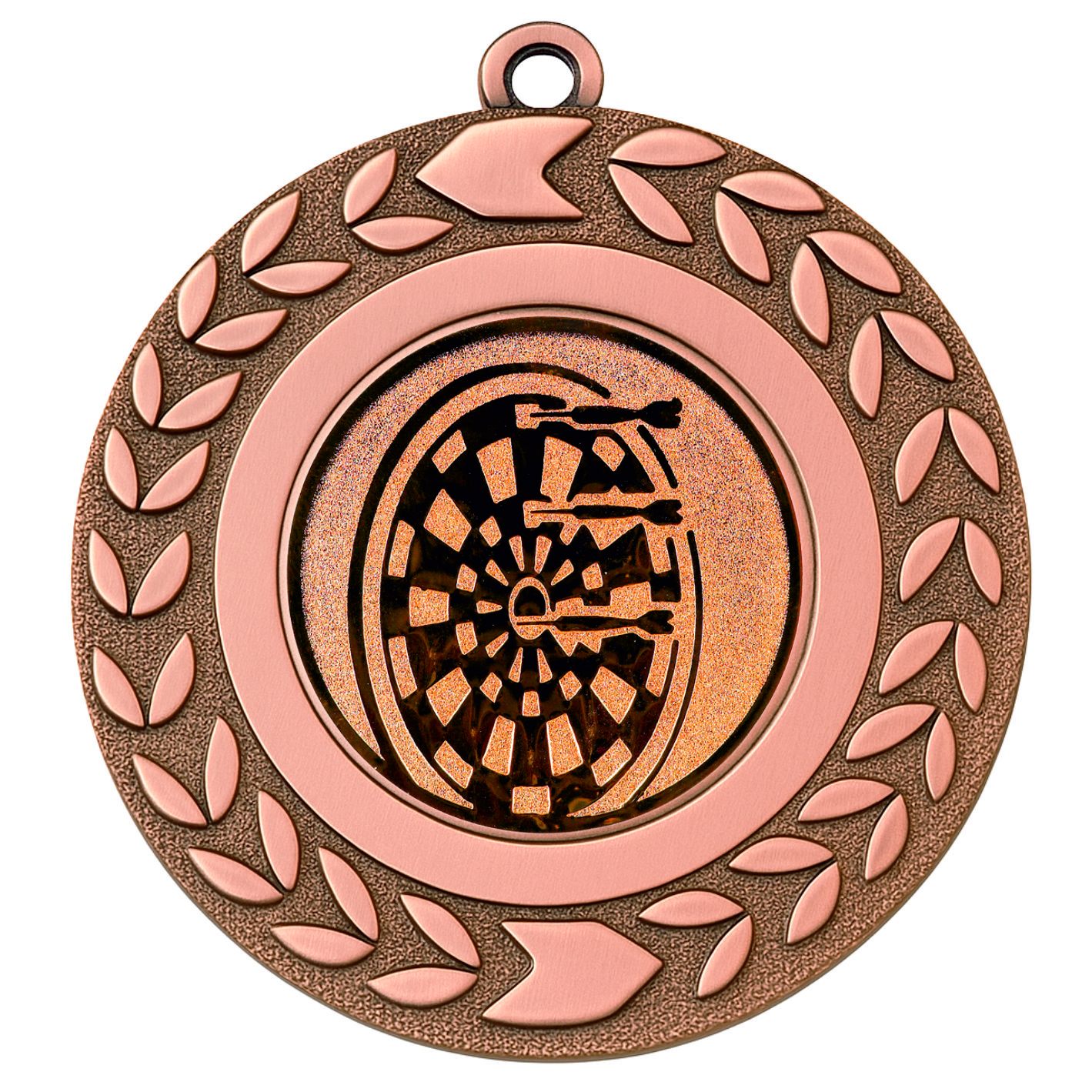 Bronze Wreath Darts Medal - FREE Ribbon - BIE.M9460.03