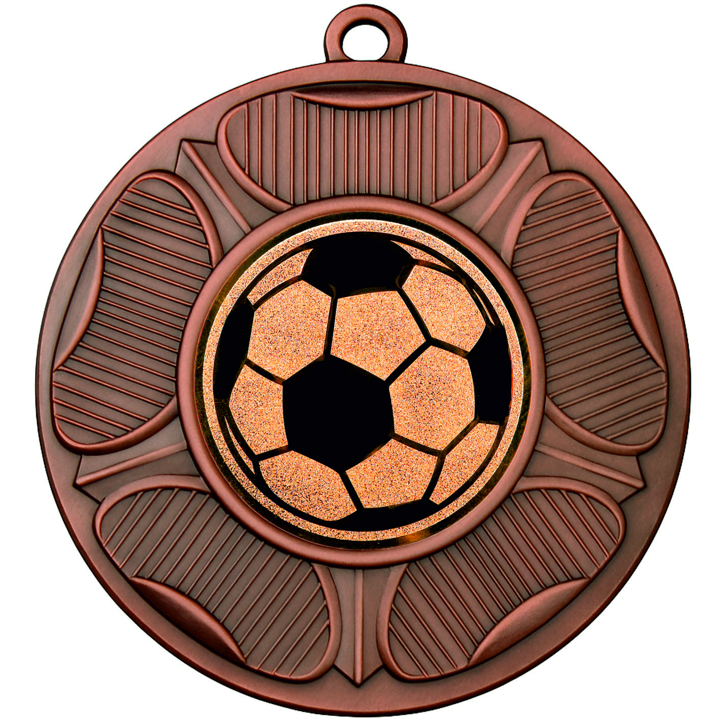 Bronze Tudor Rose Football Medal - FREE Ribbon - BIE.M9458.03