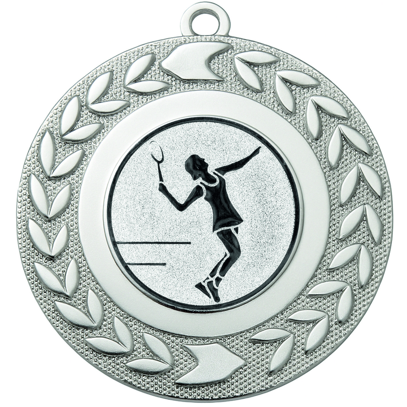 Silver Wreath Female Tennis Medal - FREE Ribbon - BIE.M9460.02
