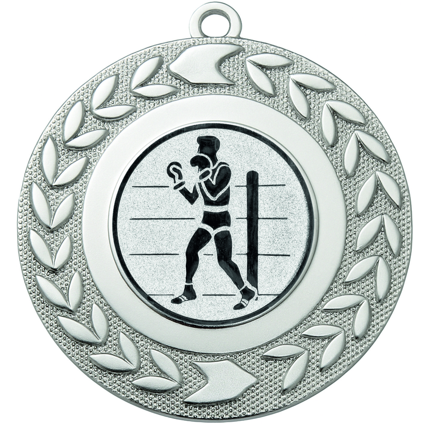 Silver Wreath Boxing Medal - FREE Ribbon - BIE.M9460.02