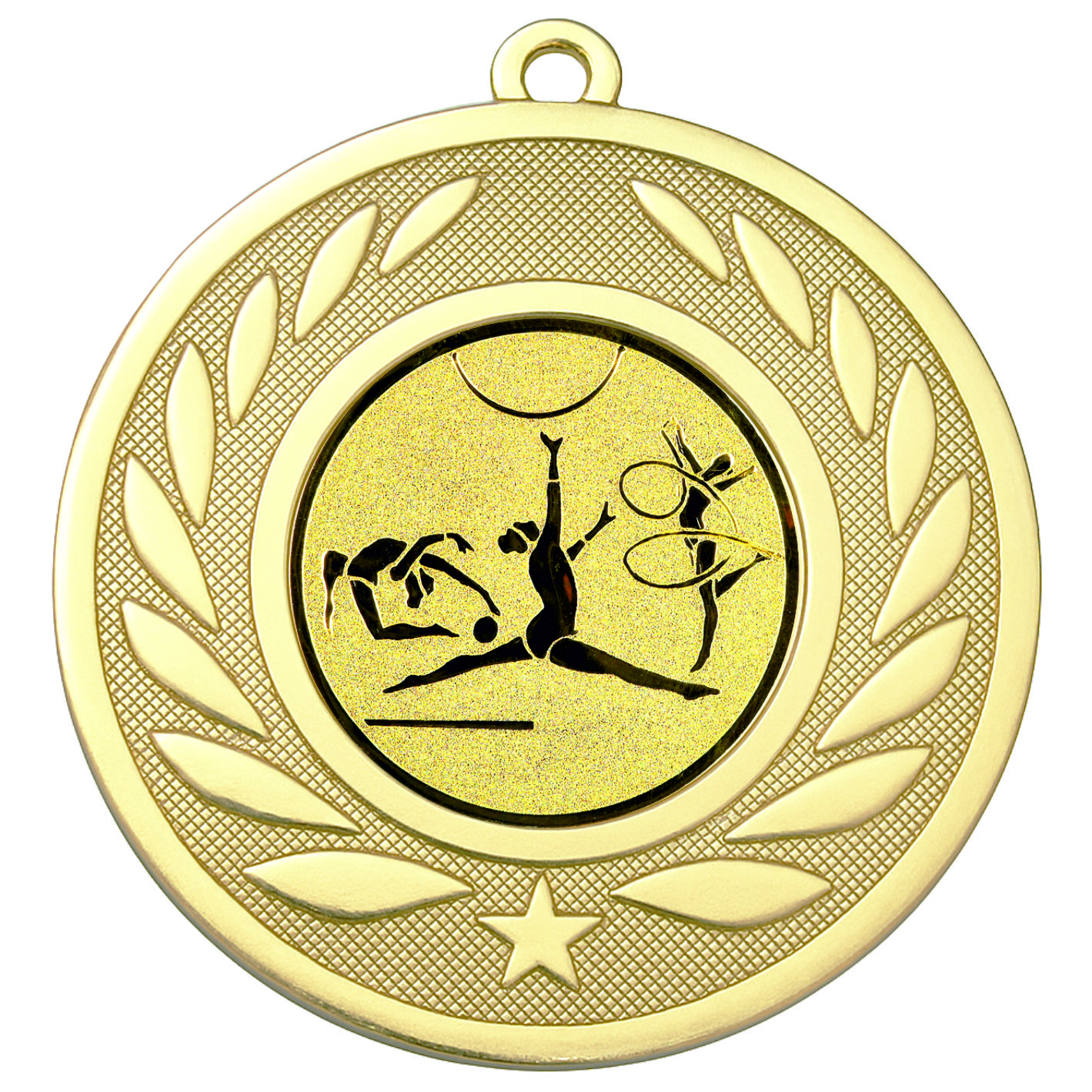 Gold Laurel Rhythmic Gymnast Medal - FREE Ribbon - BIE.M9459.01