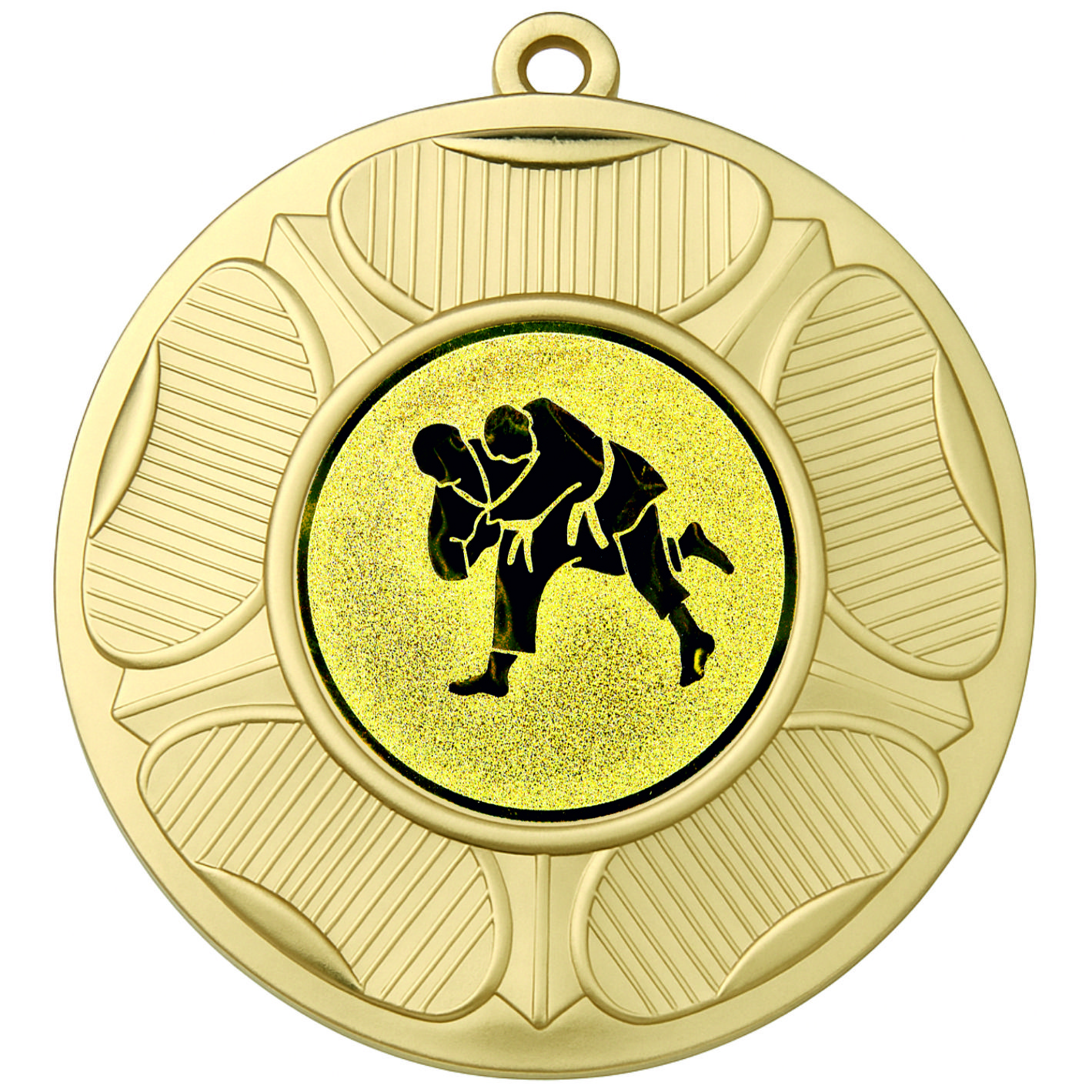 Gold Tudor Rose Judo Medal - FREE Ribbon - BIE.M9458.01
