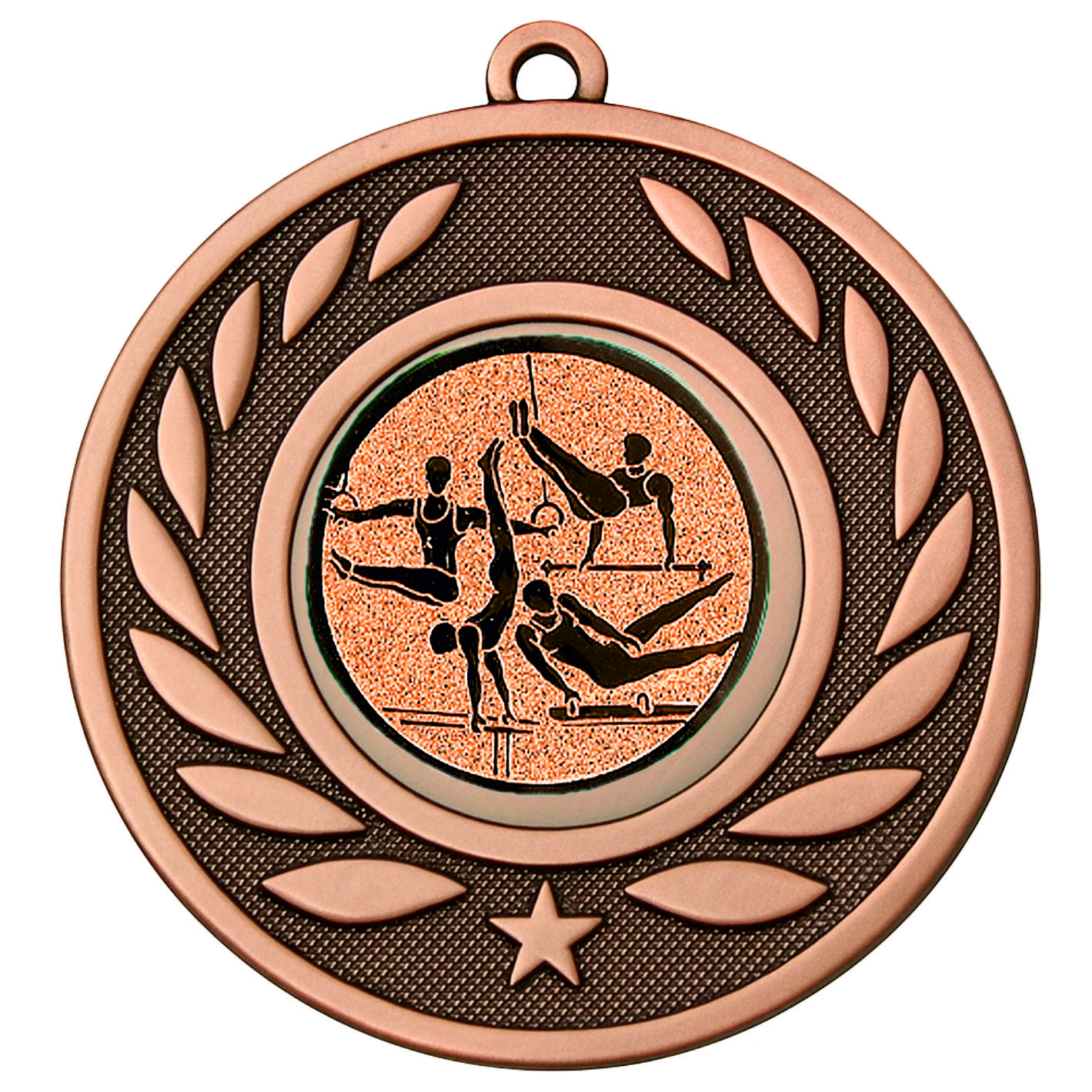 Bronze Laurel Male Gymnast Medal - FREE Ribbon - BIE.M9459.03