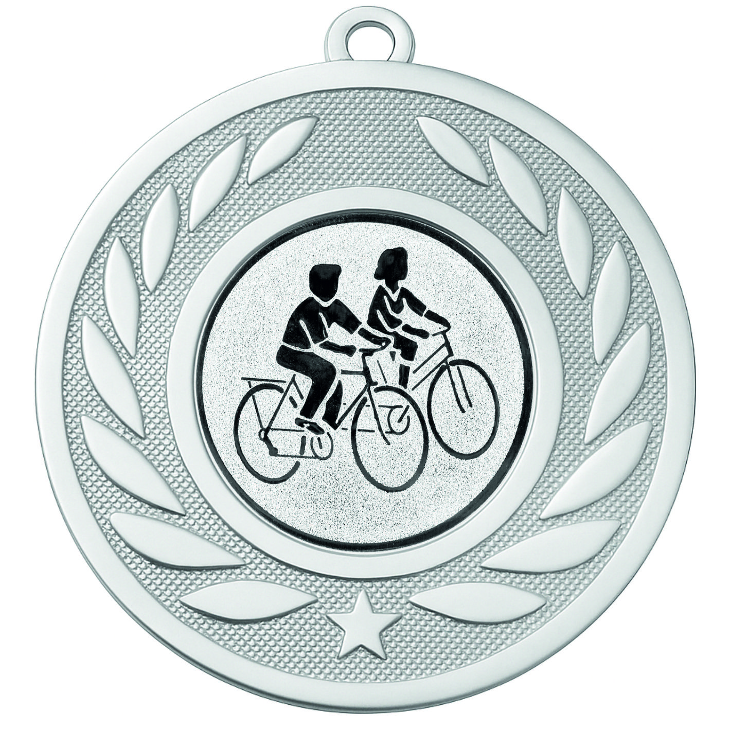 Silver Laurel Cycling Medal 2 - FREE Ribbon - BIE.M9459.02
