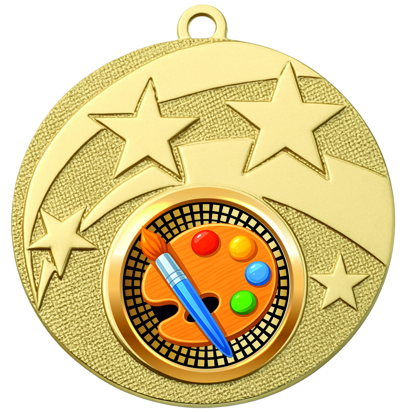 Gold Star Art Subject Medal -FREE Ribbon -BIE.M9457.01