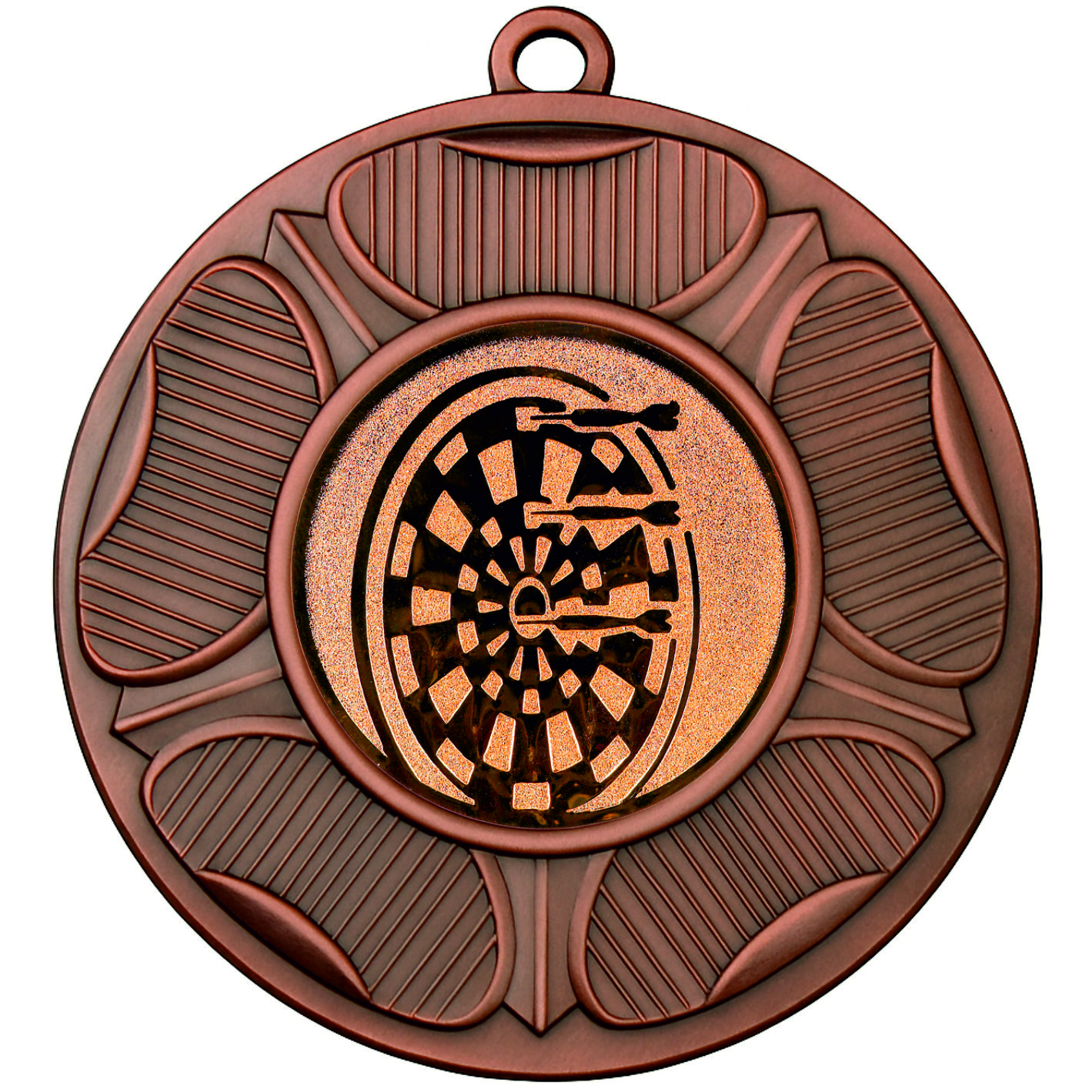 Bronze Tudor Rose Darts Medal-FREE Ribbon - BIE.M9458.03