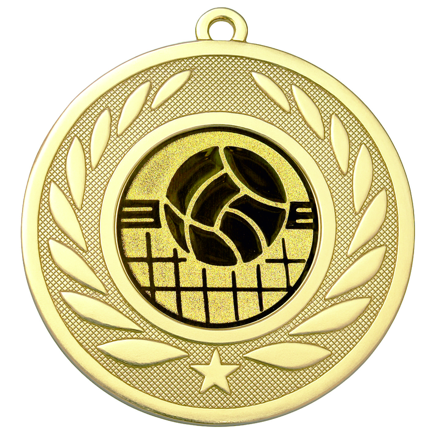 Gold Laurel Volleyball Medal-FREE Ribbon-BIE.M9459.01