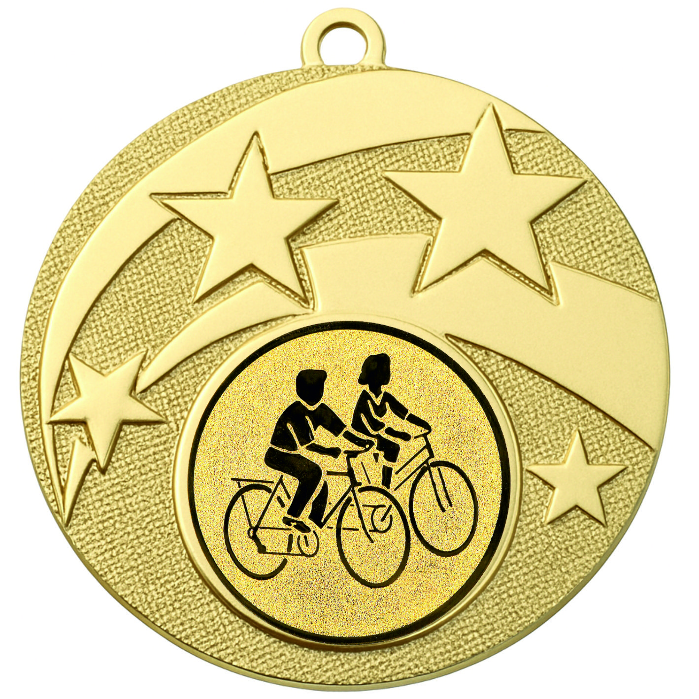 Gold Star Cycling Medal 2 - FREE Ribbon - BIE.M9457.01