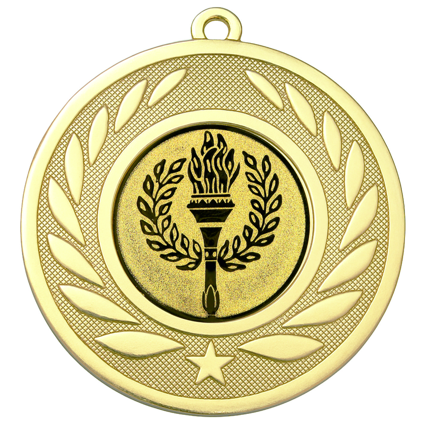 Gold Laurel Victory Torch Medal-FREE Ribbon-BIE.M9459.01