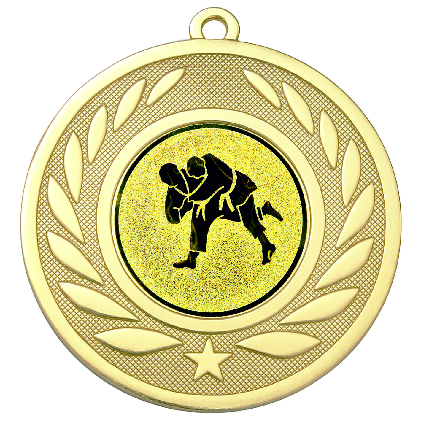Gold Laurel Judo Medal - FREE Ribbon - BIE.M9459.01