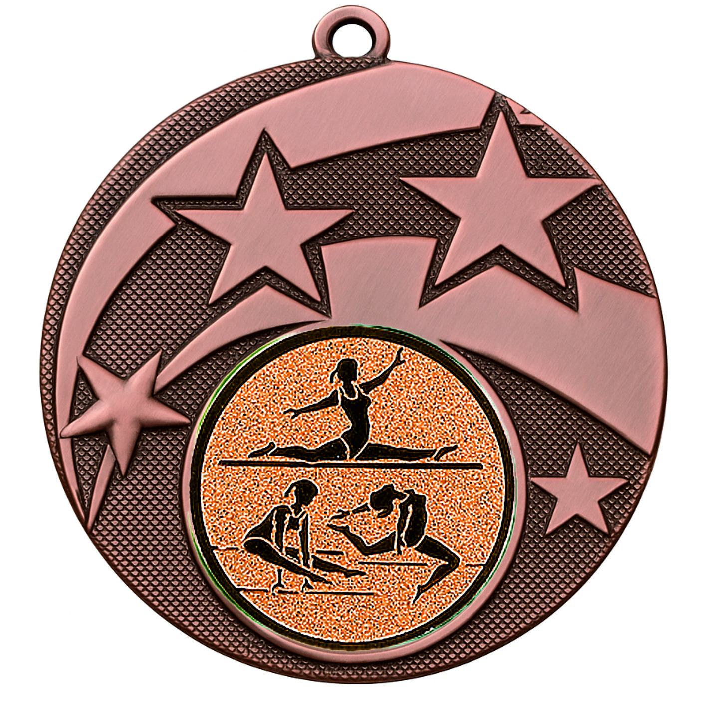 Bronze Star Female Gymnast Medal -FREE Ribbon -BIE.M9457.03