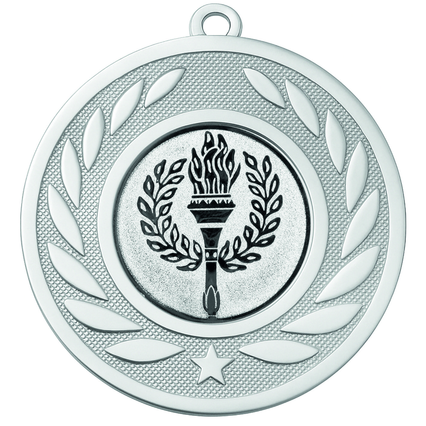 Silver Laurel Victory Torch Medal-FREE Ribbon-BIE.M9459.02