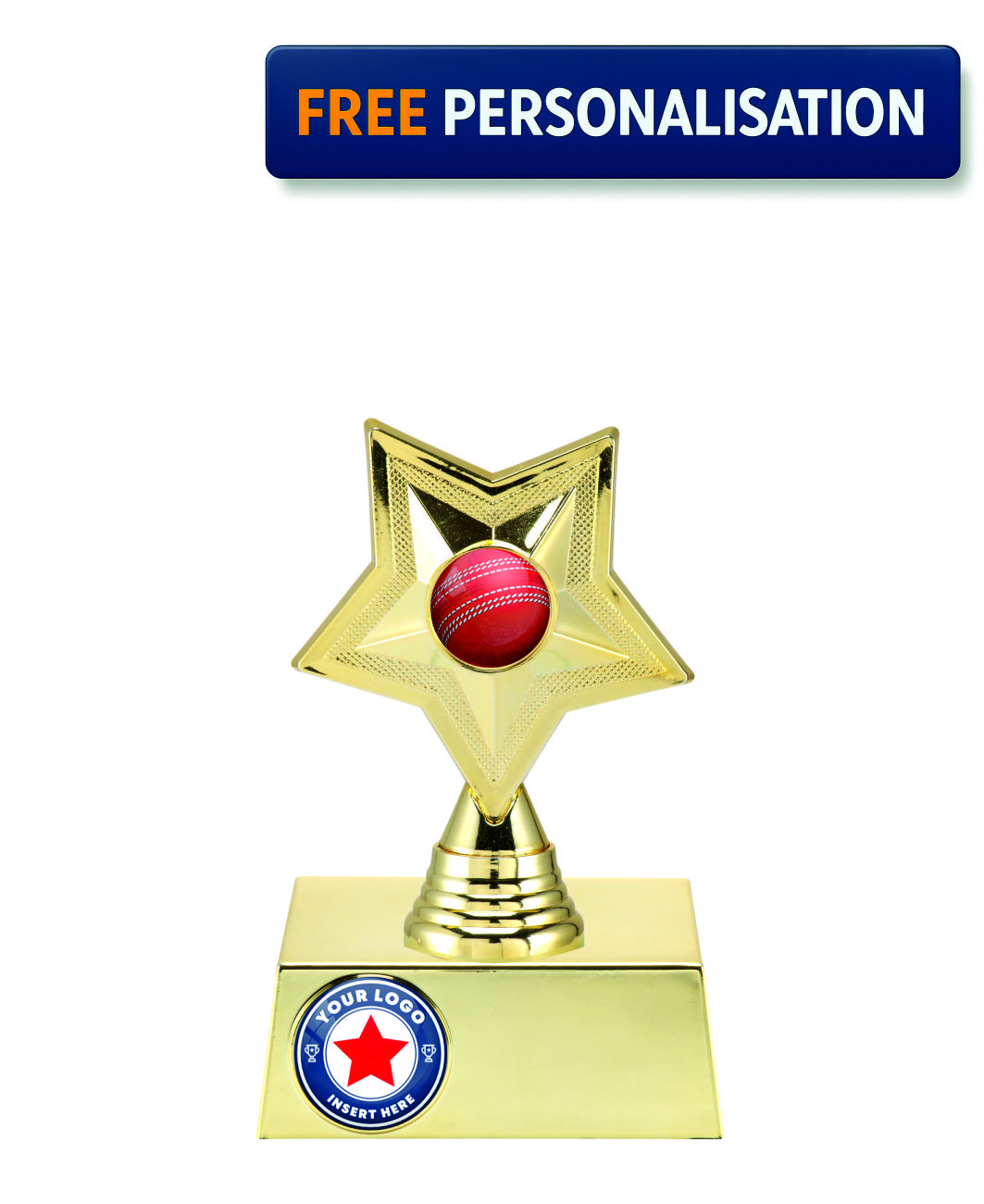 14.5cm GOLD STAR CRICKET AWARD - P531.01 + N31.01
