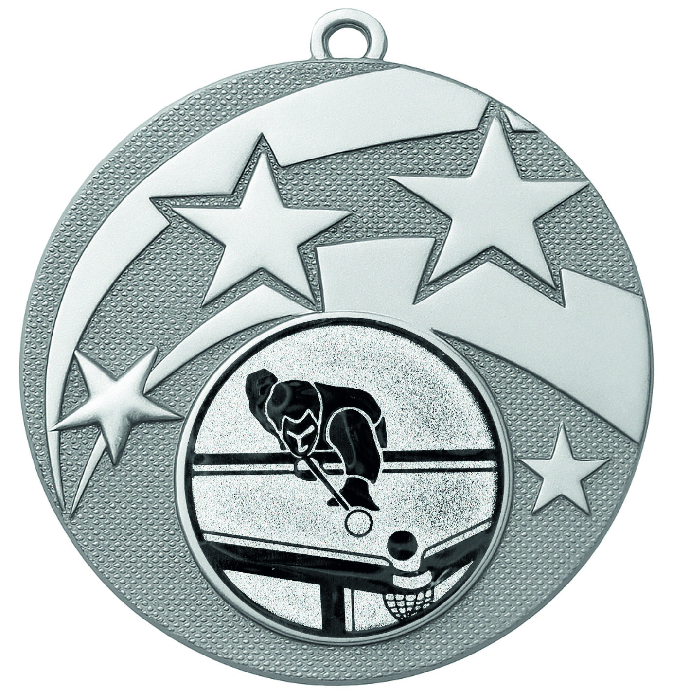 Silver Star Pool Medal -FREE Ribbon -BIE.M9457.02