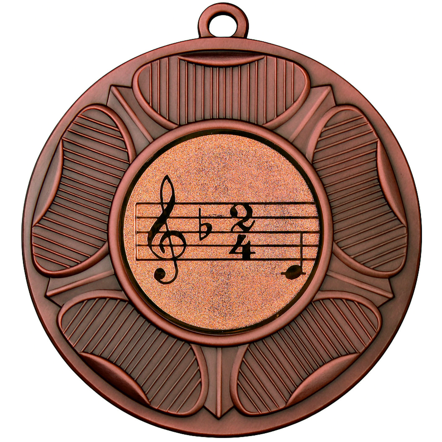 Bronze Tudor Rose Music Medal-FREE Ribbon-BIE.M9458.03