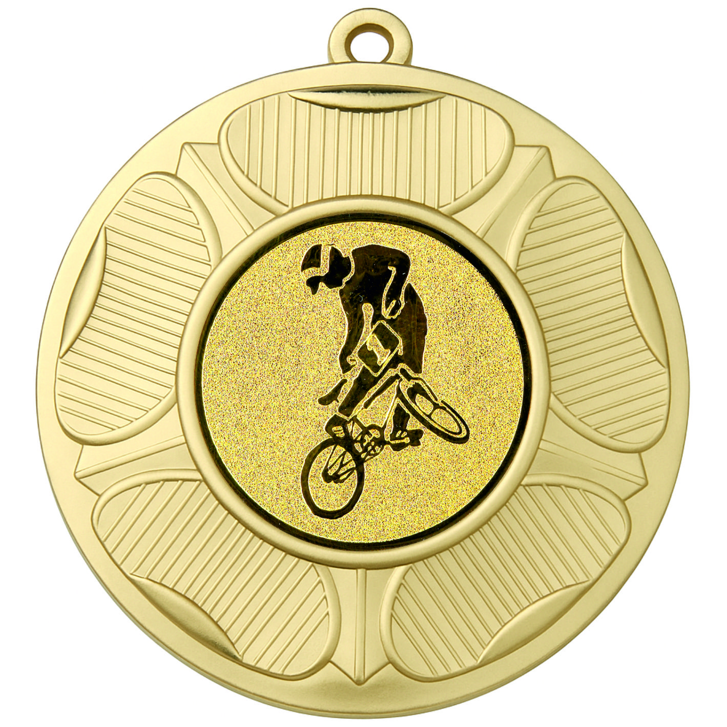 Gold Tudor Rose BMX Medal-FREE Ribbon - BIE.M9458.01