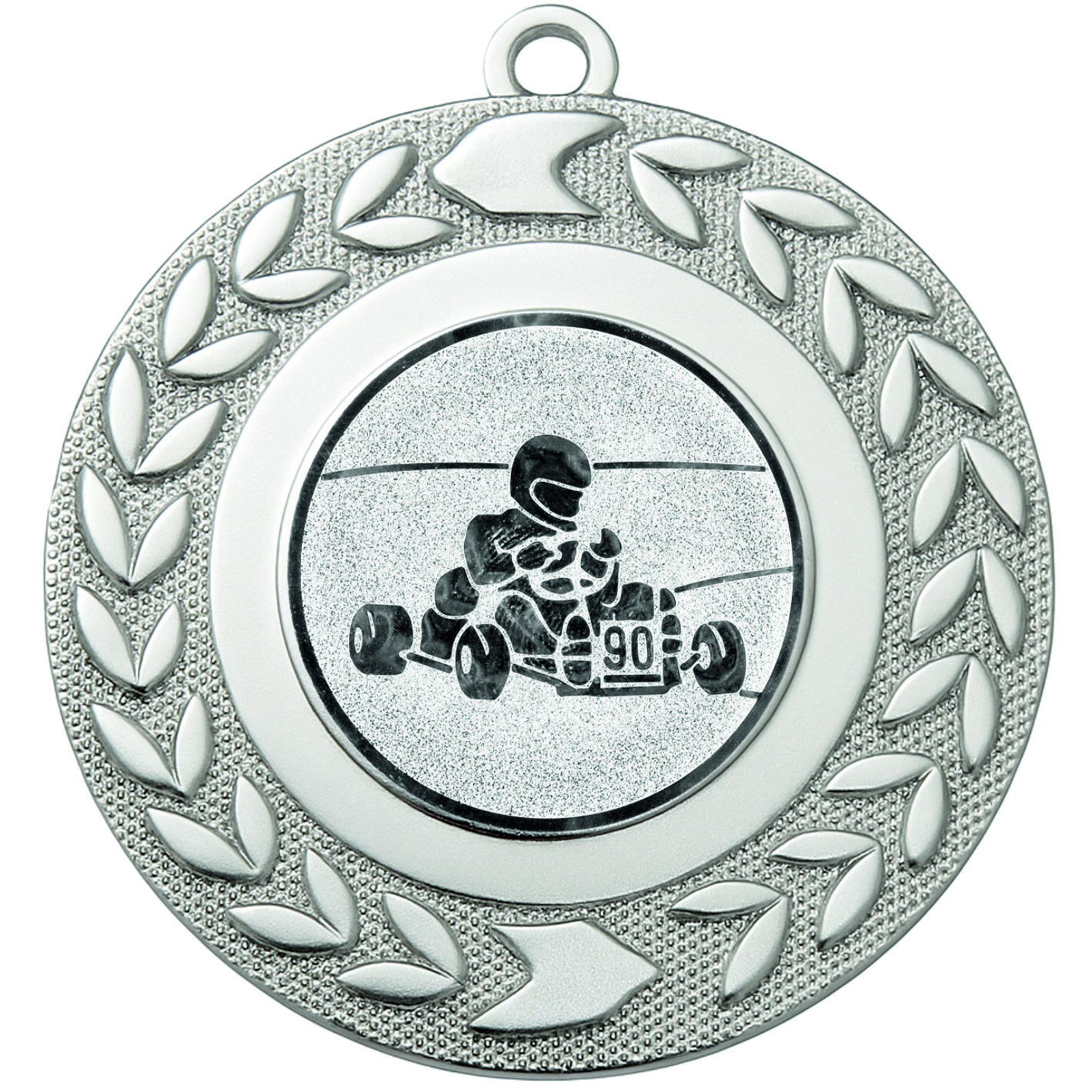 Silver Wreath Karate Medal - FREE Ribbon - BIE.M9460.02