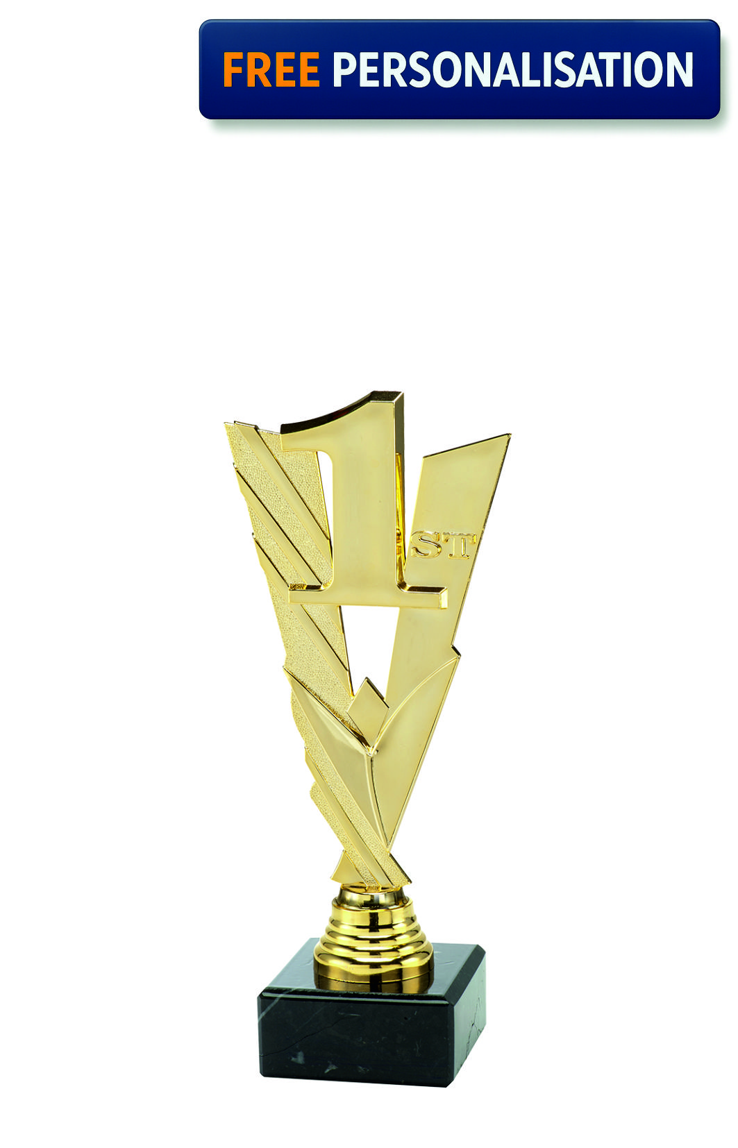 Gold 1st Place Award on Marble Base - ST.200.01.A