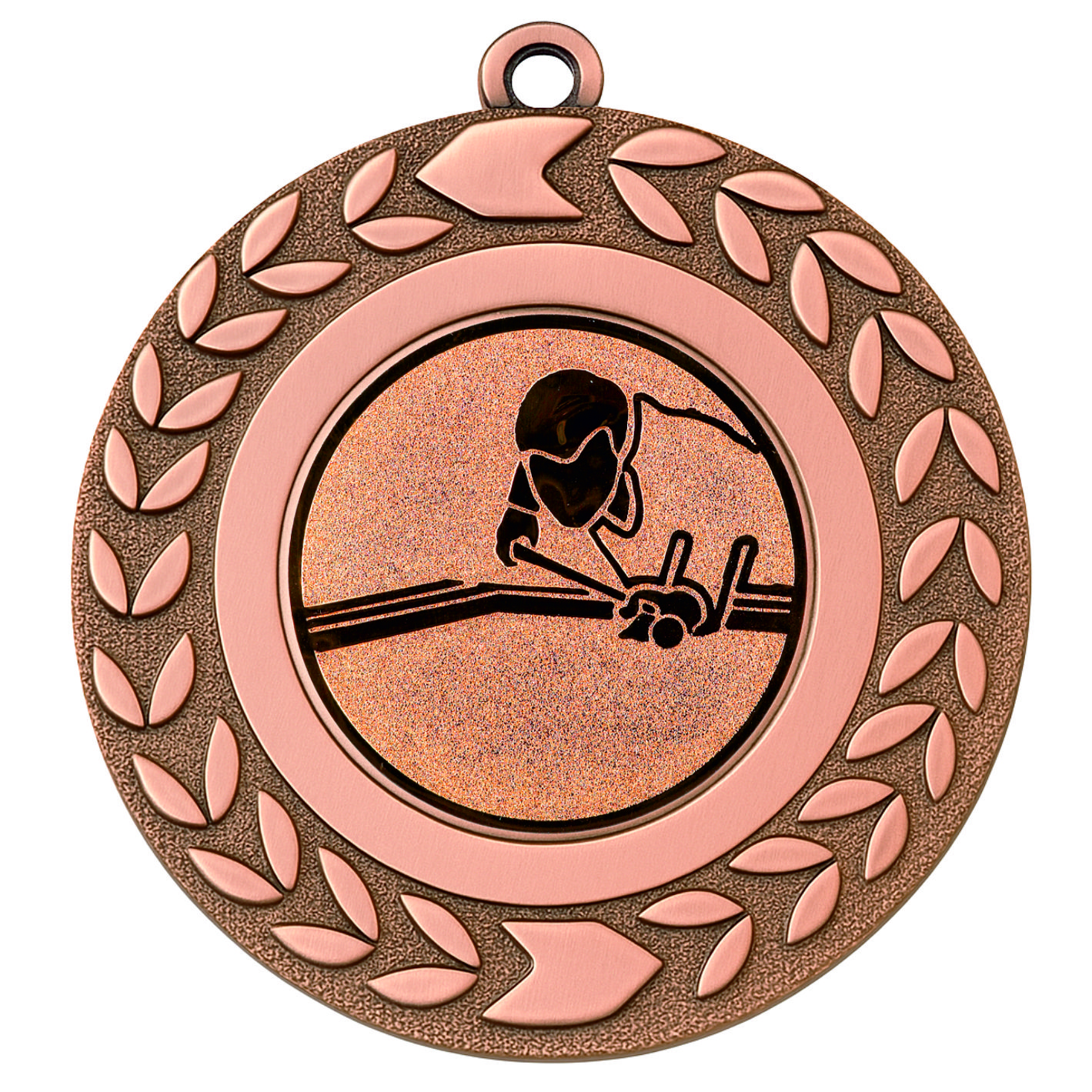 Bronze Wreath Billiards Medal - FREE Ribbon - BIE.M9460.03