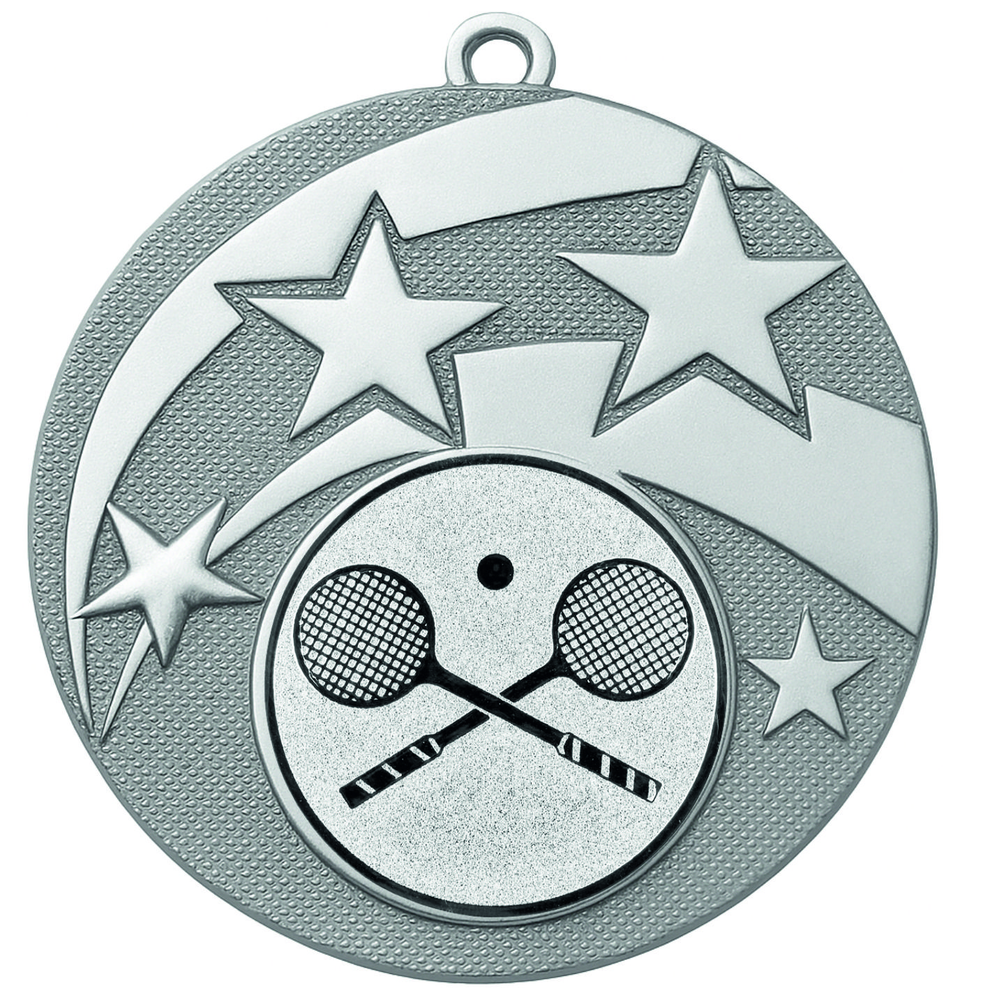 Silver Star Squash Medal -FREE Ribbon -BIE.M9457.02