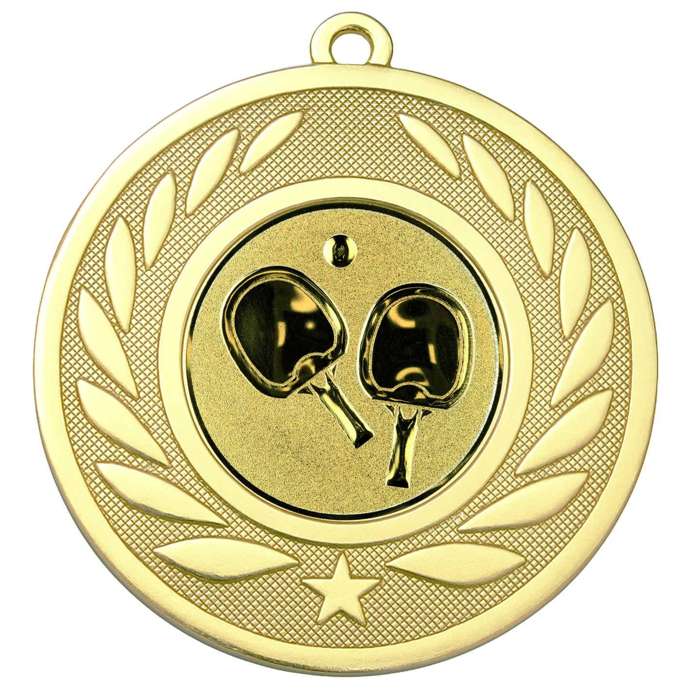 Gold Laurel Table Tennis Medal-FREE Ribbon-M9459.01