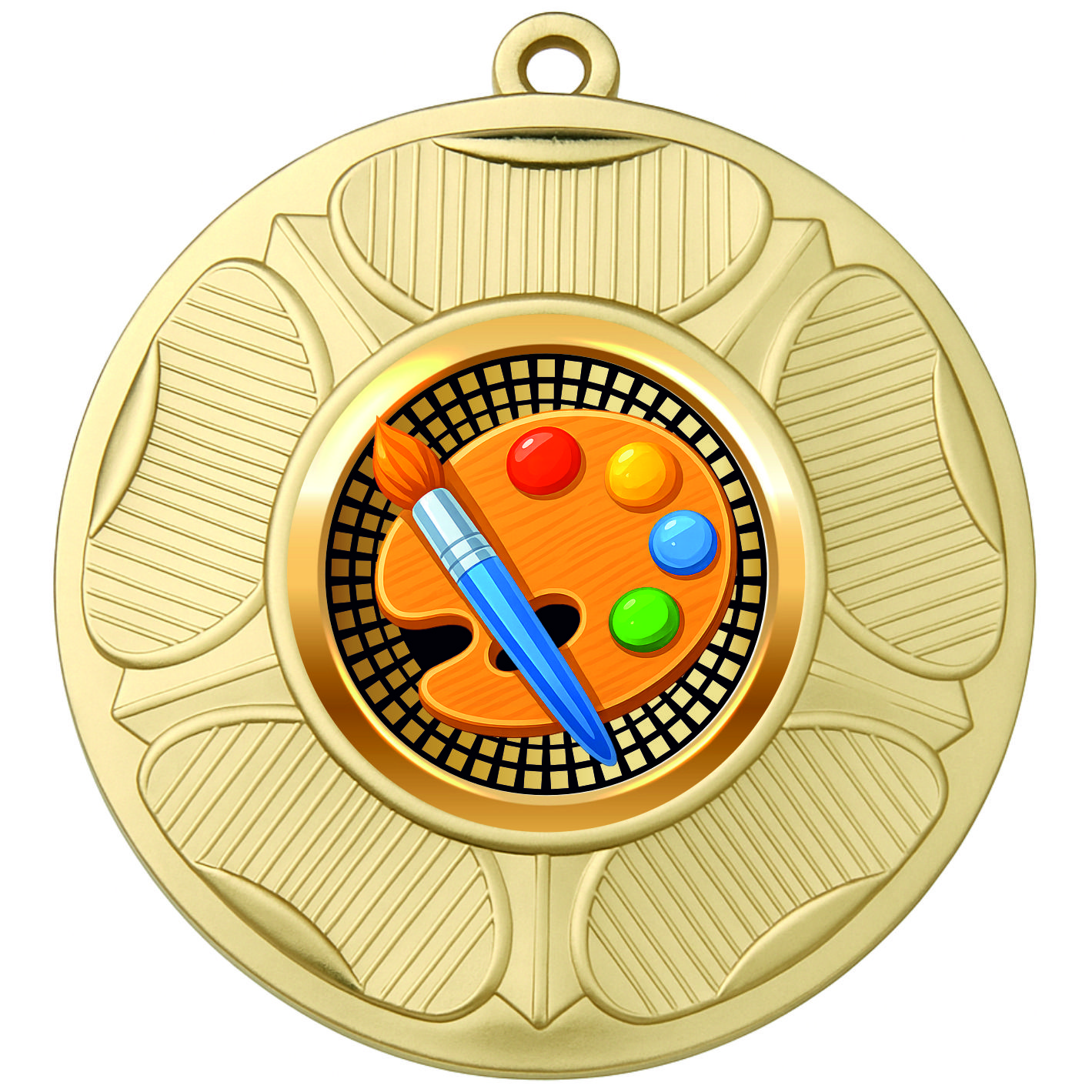 Gold Tudor Rose Art Subject Medal-FREE Ribbon-BIE.M9458.01
