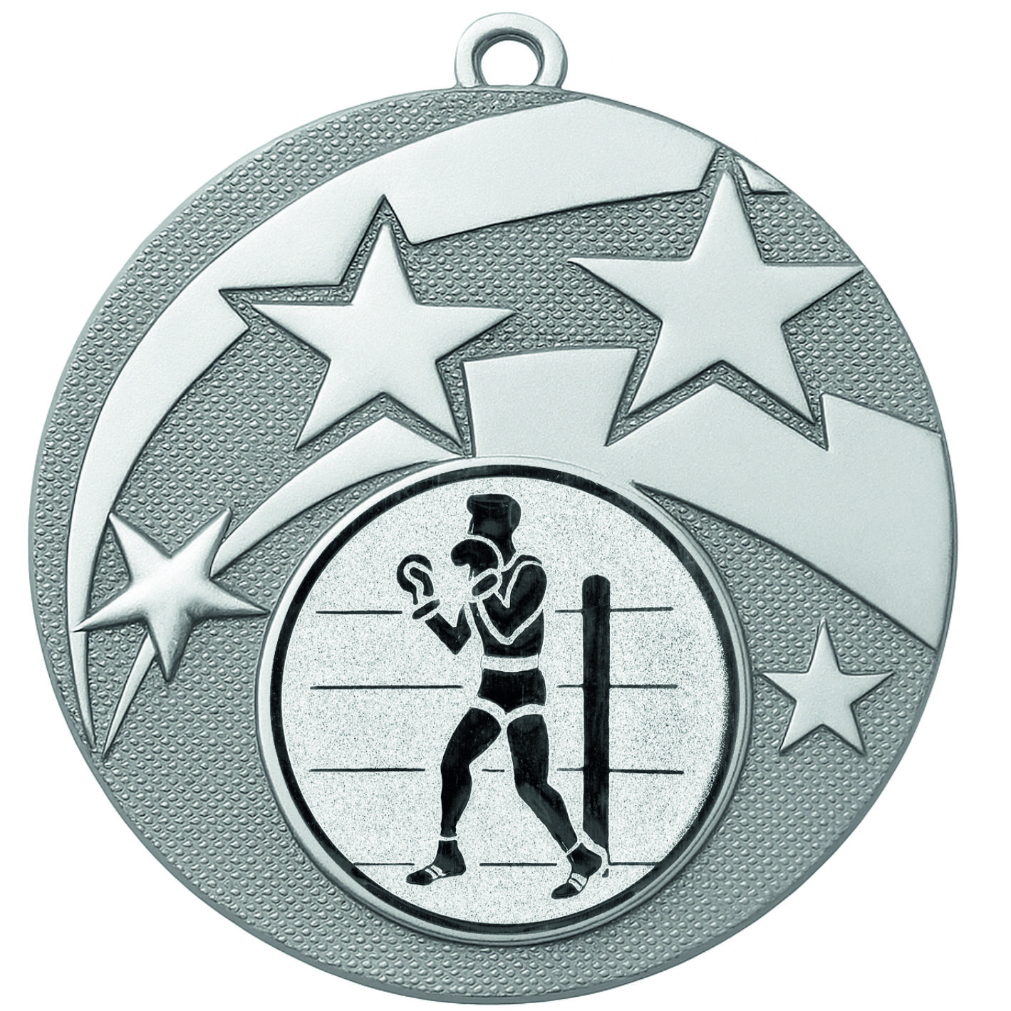 Silver Star Boxing Medal - FREE Ribbon - BIE.M9457.02