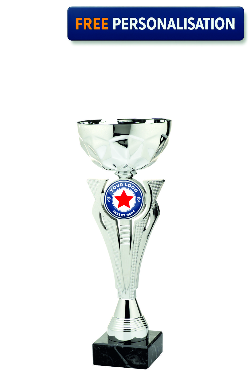 31cm Silver Geometric Cup - ET.481.02.B