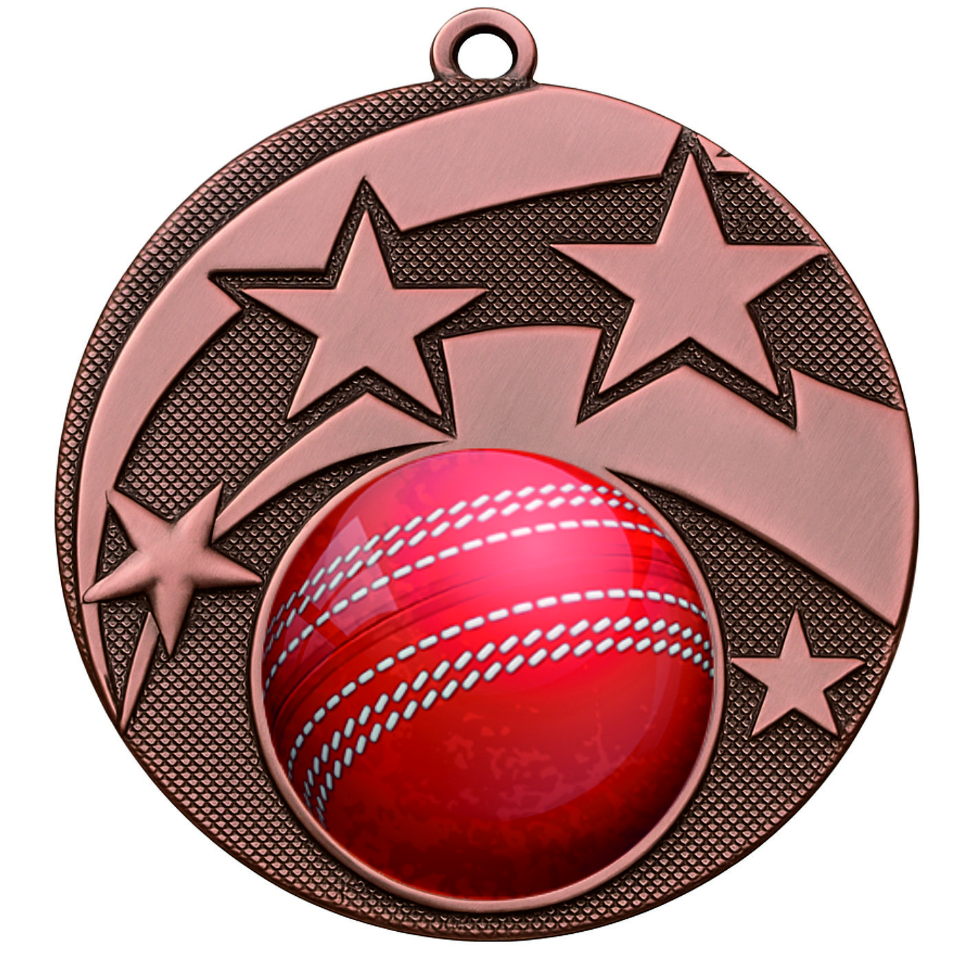 Bronze Star Colour Cricket Medal-FREE Ribbon-BIE.M9457.03