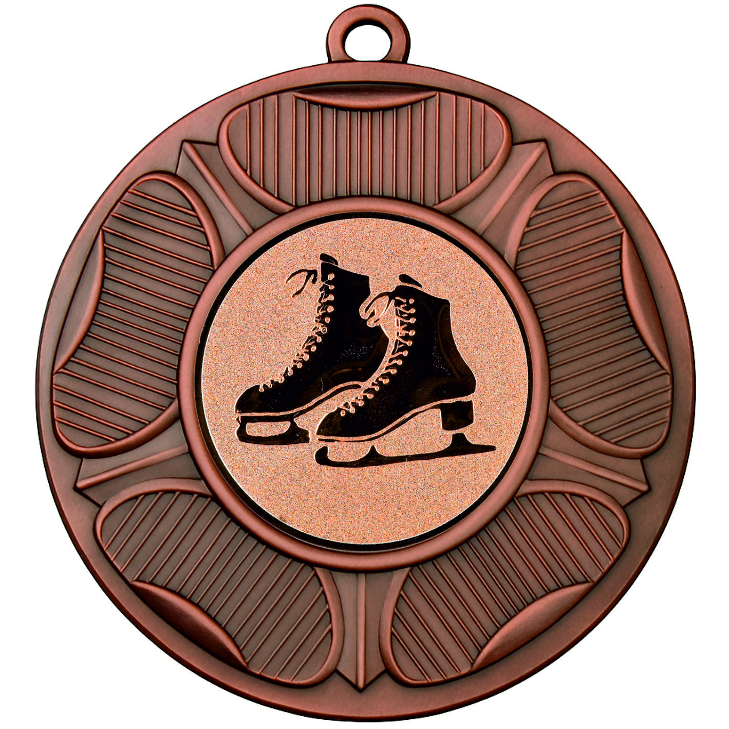 Bronze Tudor Rose Ice Skating Medal - FREE Ribbon - BIE.M9458.03