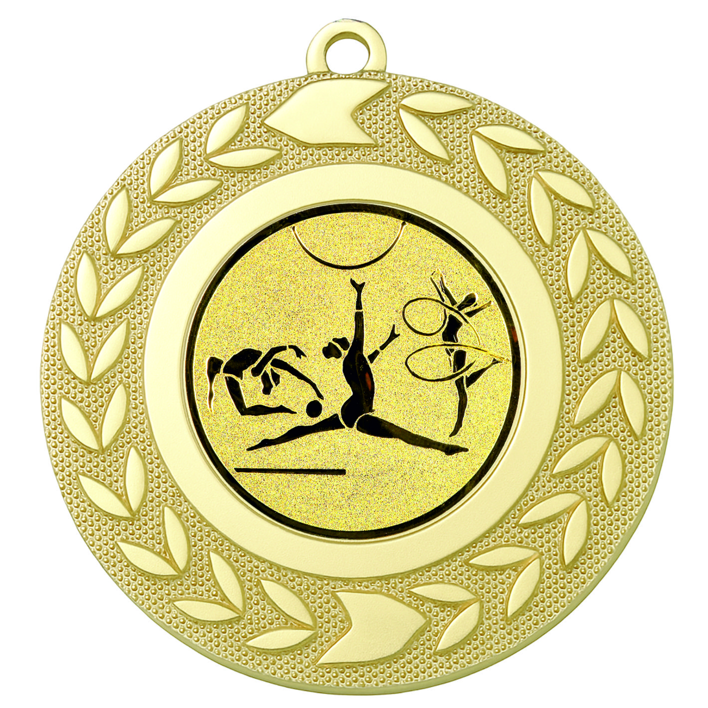Gold Wreath Rhythmic Gymnast Medal - FREE Ribbon - BIE.M9460.01
