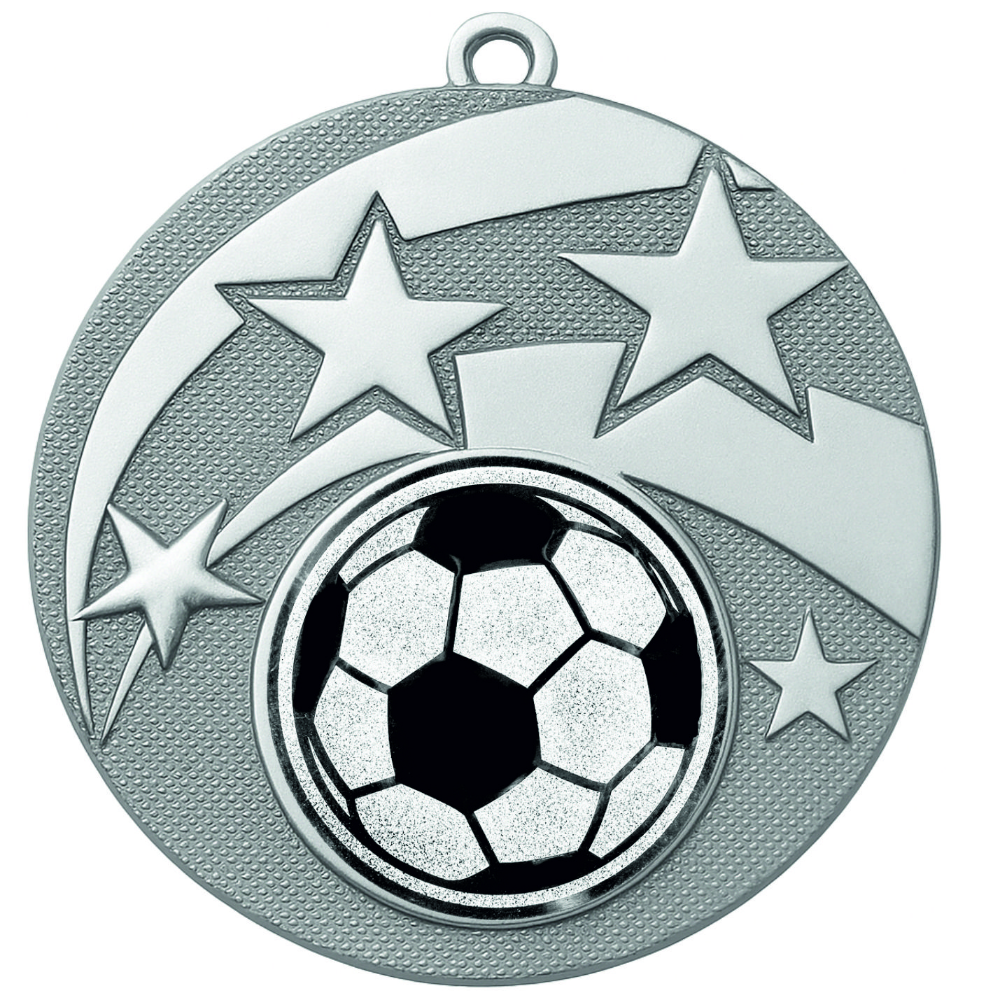Silver Star Football Medal - FREE Ribbon - BIE.M9457.02