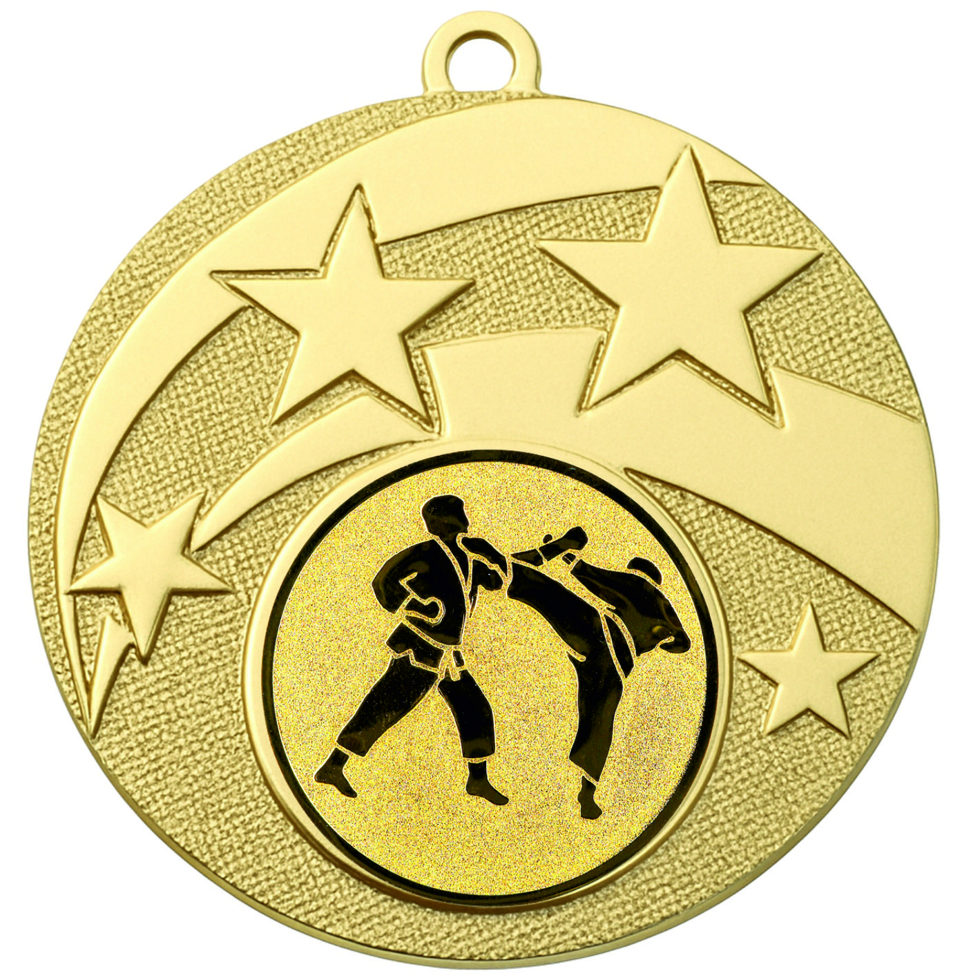 Gold Star Karate Medal -FREE Ribbon -BIE.M9457.01