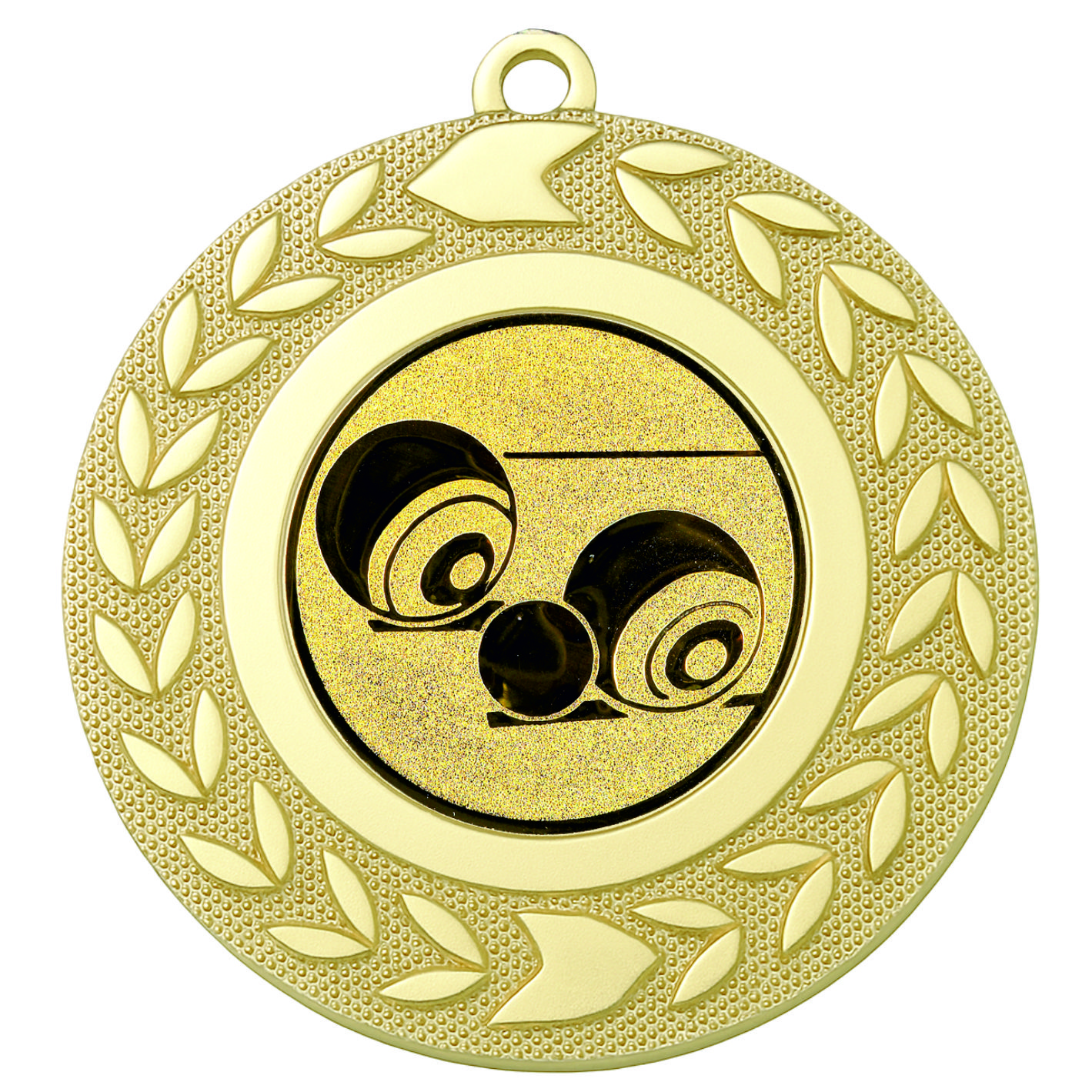 Gold Wreath Lawn Bowls Medal - FREE Ribbon - BIE.M9460.01