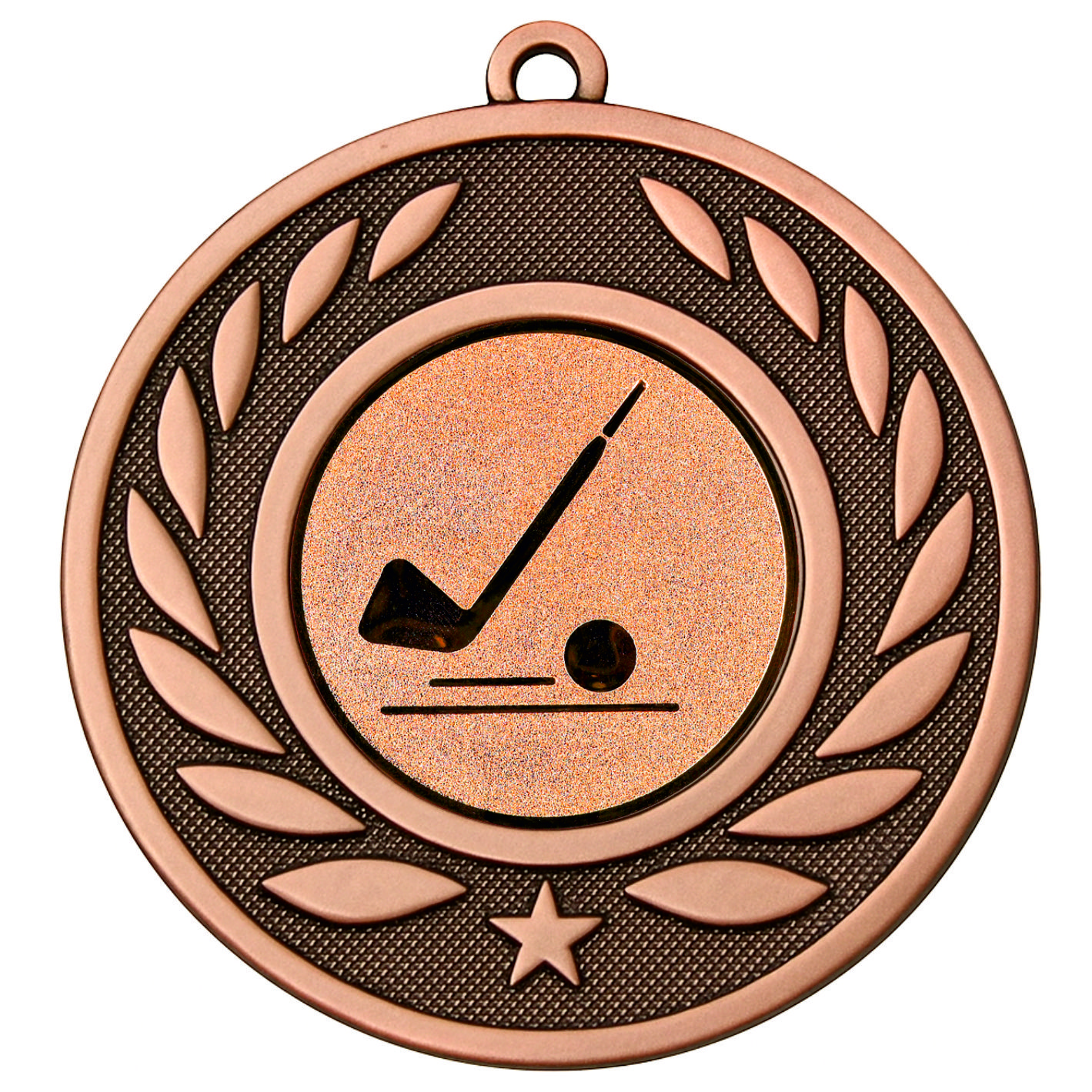 Bronze Laurel Golf Putter Medal - FREE Ribbon - BIE.M9459.03