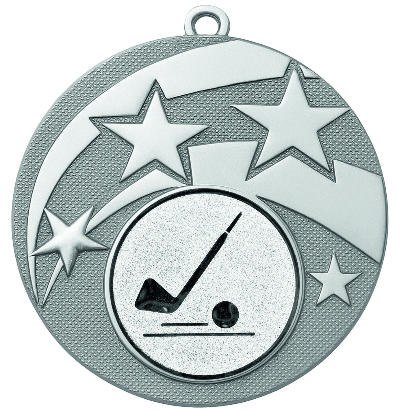 Silver Star Golf Putter Medal - FREE Ribbon - BIE.M9457.02