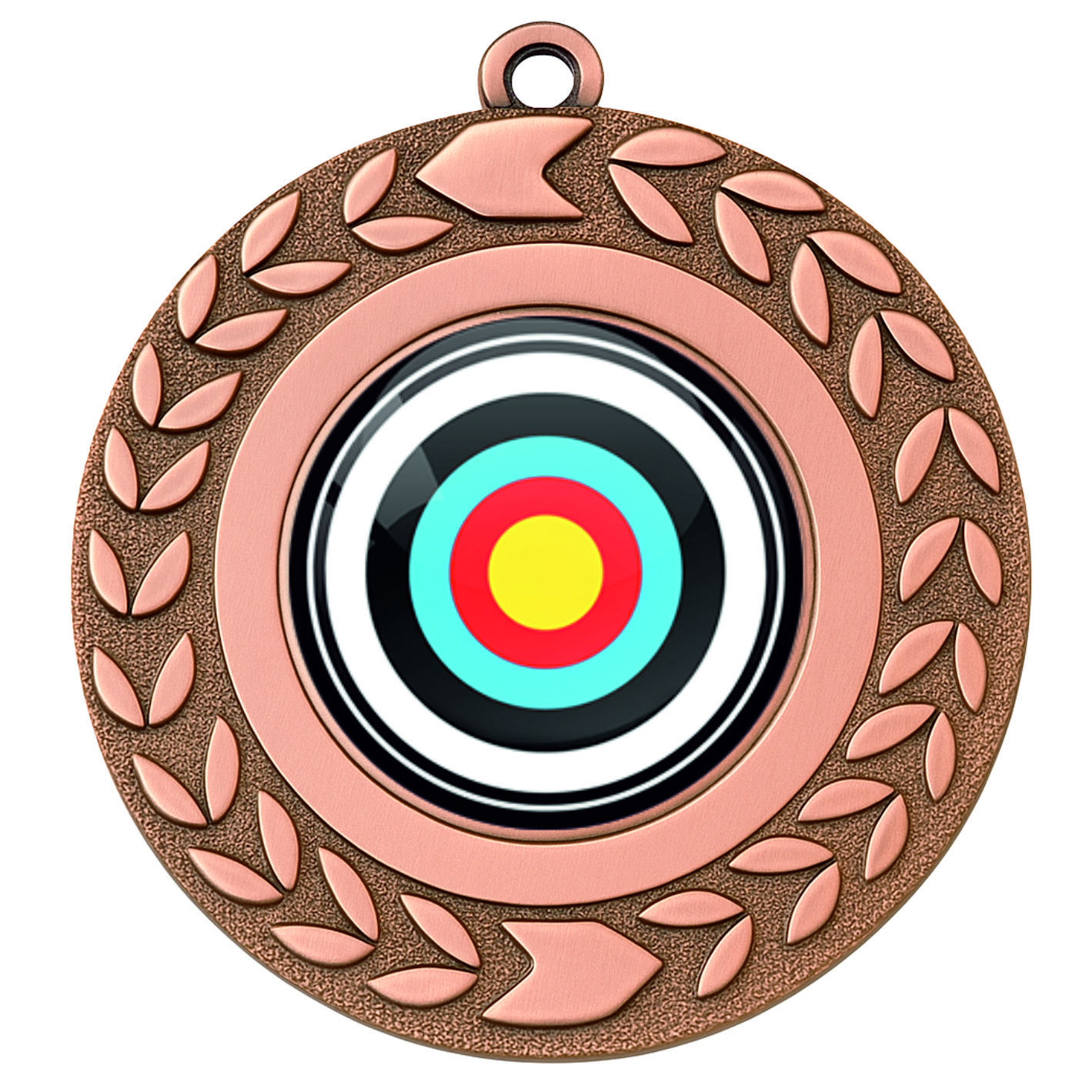 Bronze Wreath Colour Archery Medal - FREE Ribbon - BIE.M9460.03
