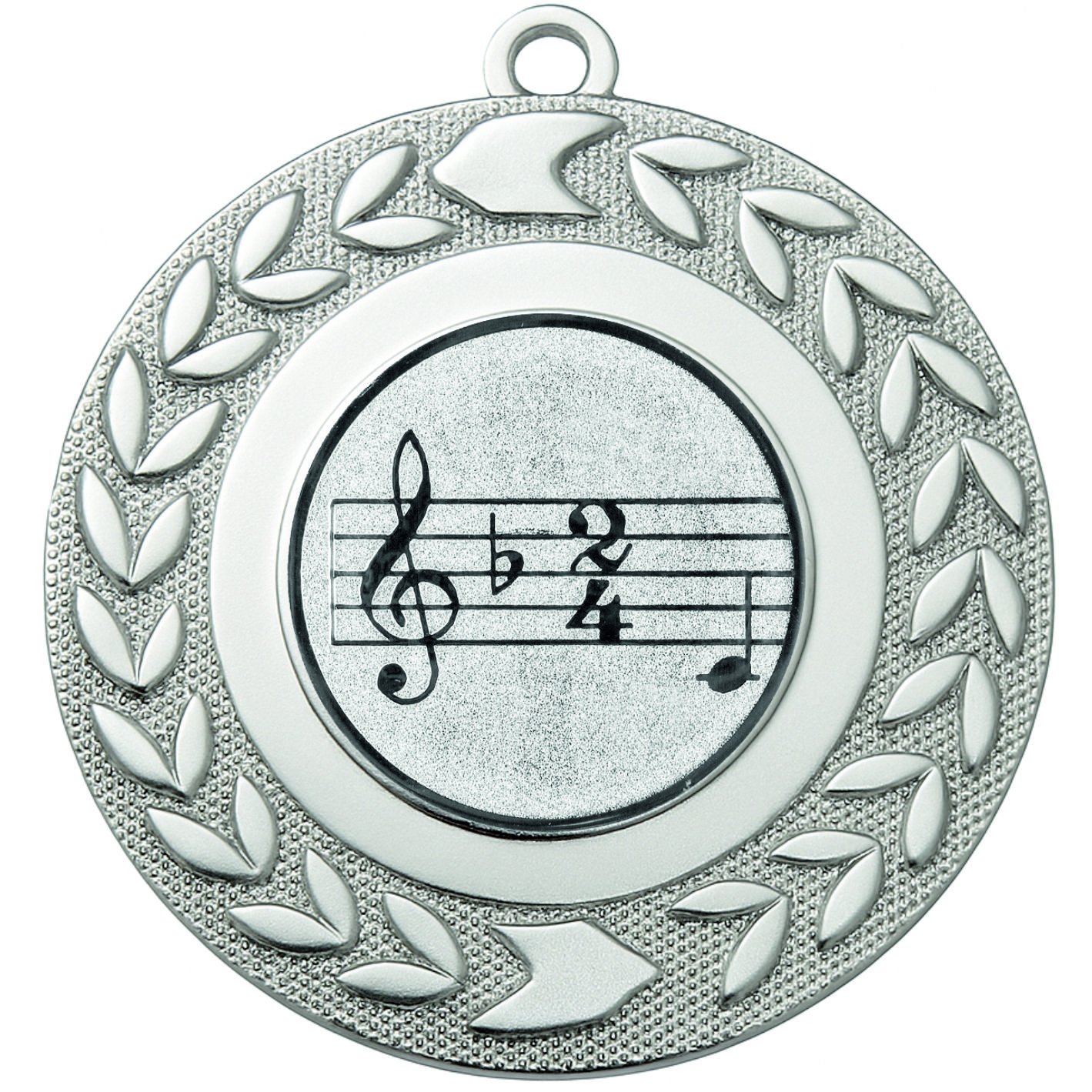 Silver Wreath Music Medal - FREE Ribbon - BIE.M9460.02