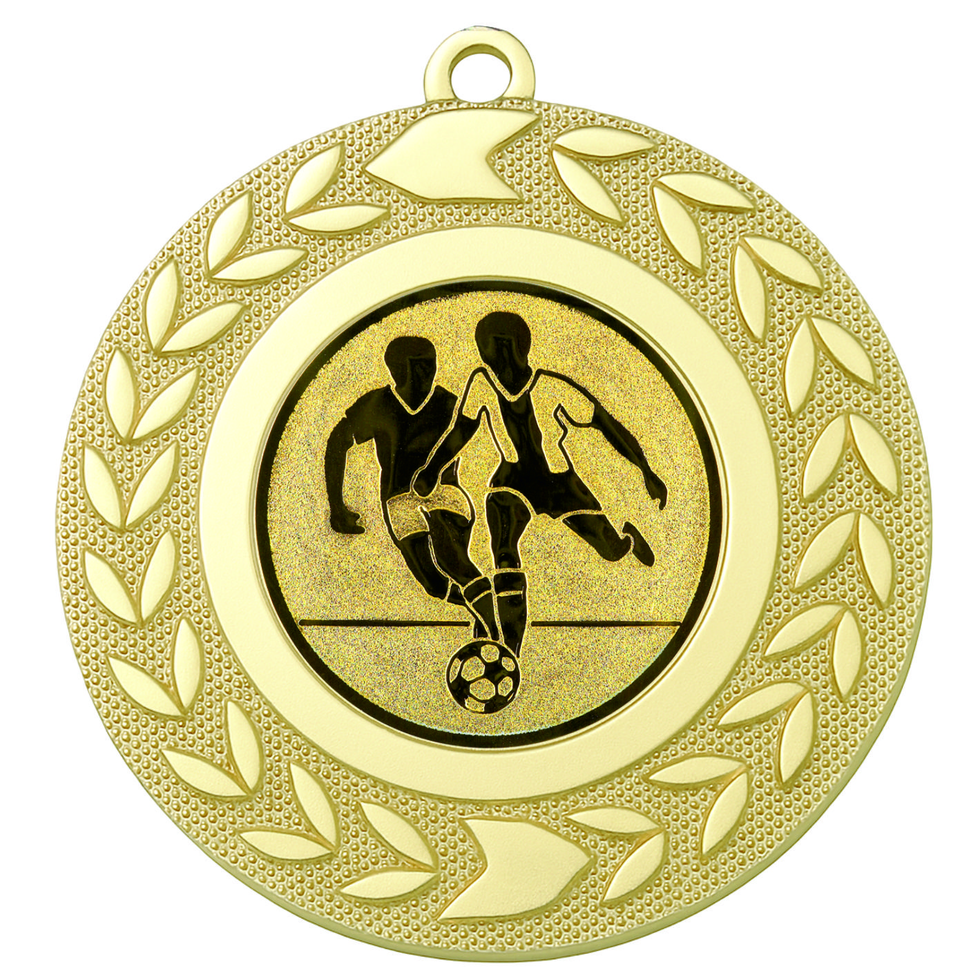 Gold Wreath Male Football Medal - FREE Ribbon - BIE.M9460.01