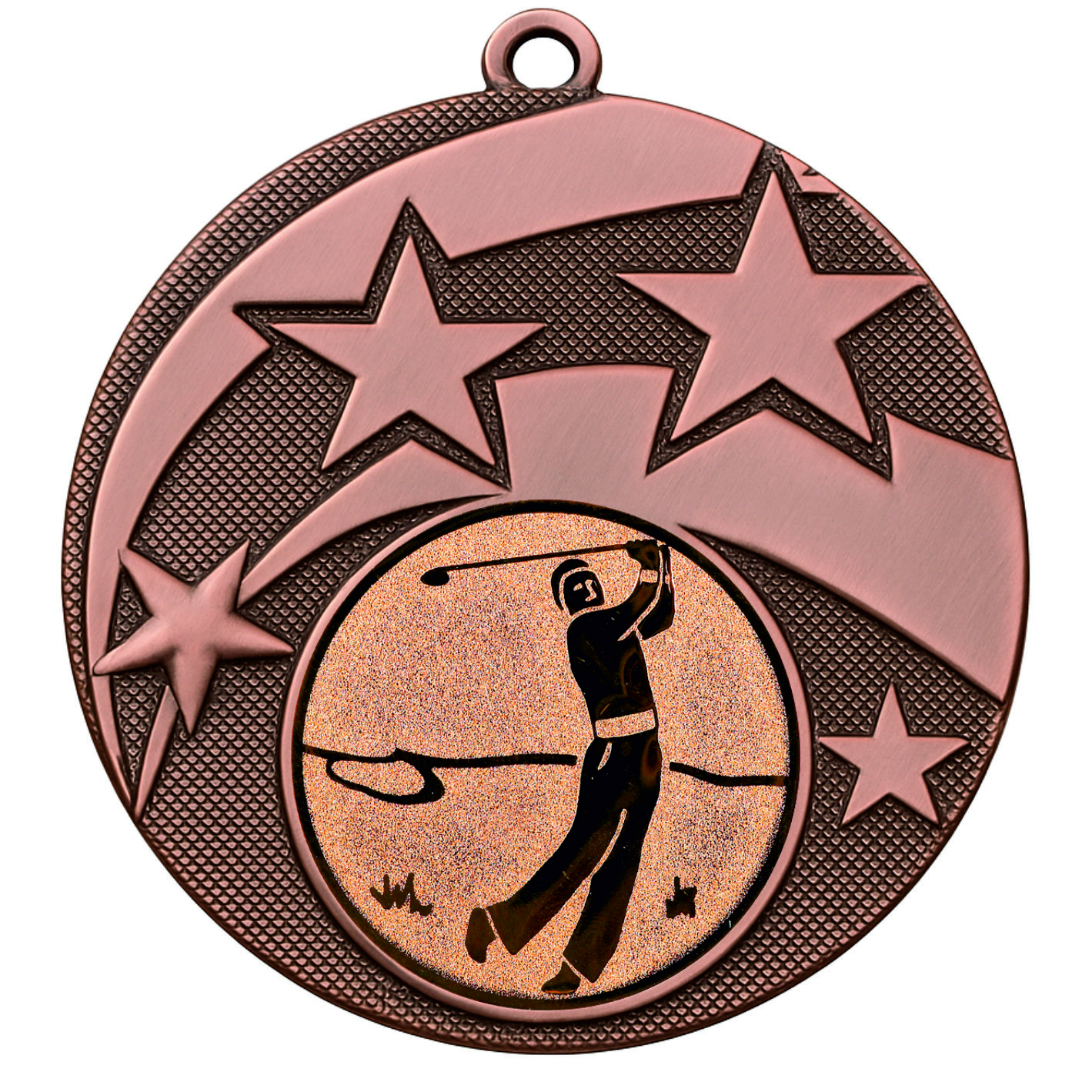 Bronze Star Golfer Medal - FREE Ribbon - BIE.M9457.03