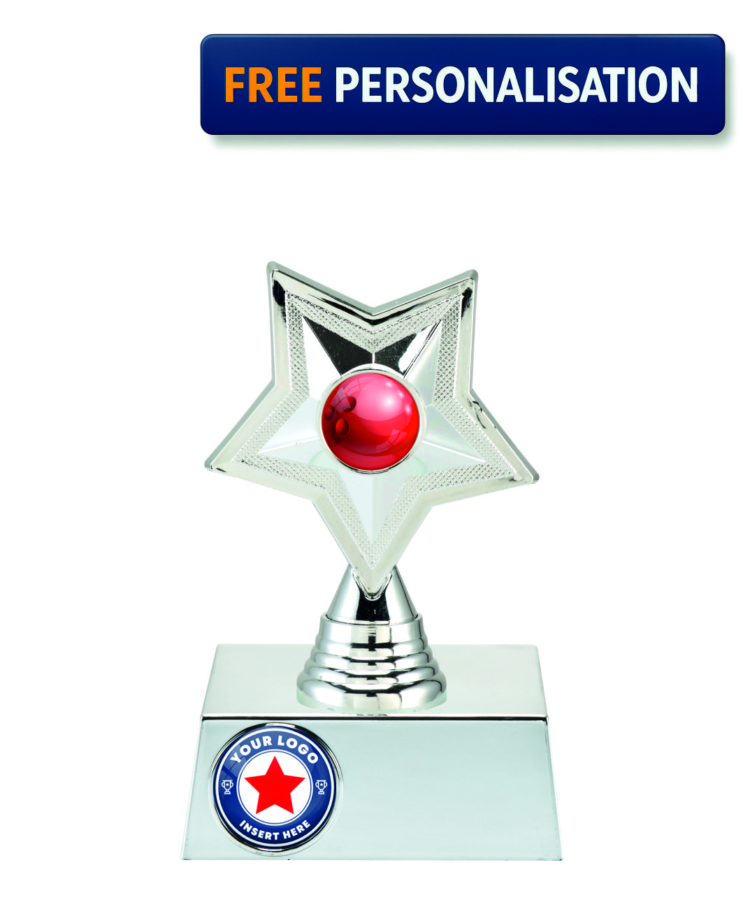 17.5cm SILVER STAR BOWLING AWARD - P531.02 + N33.02