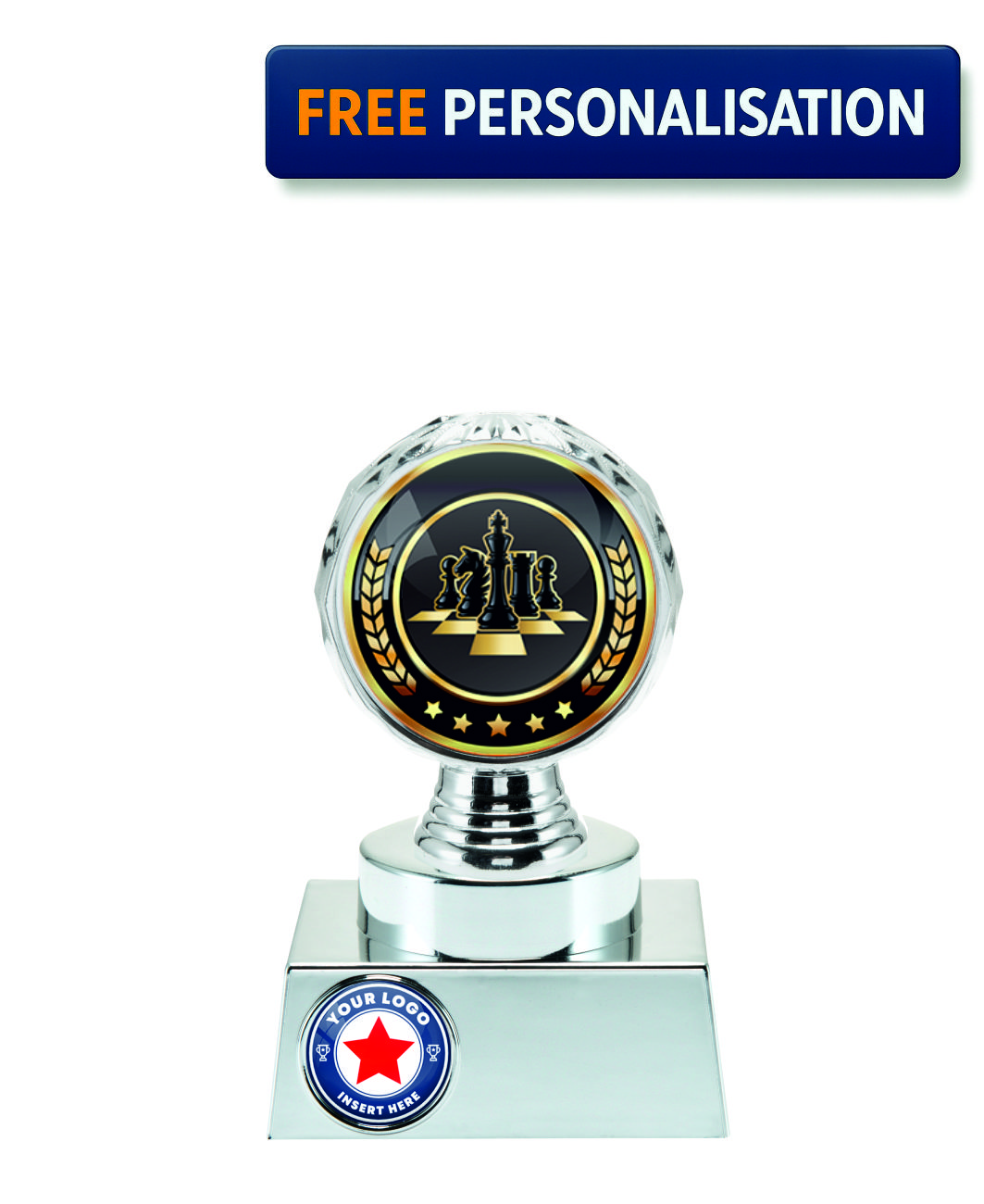 15cm SILVER SHINE CHESS AWARD P514.02 + N32.02